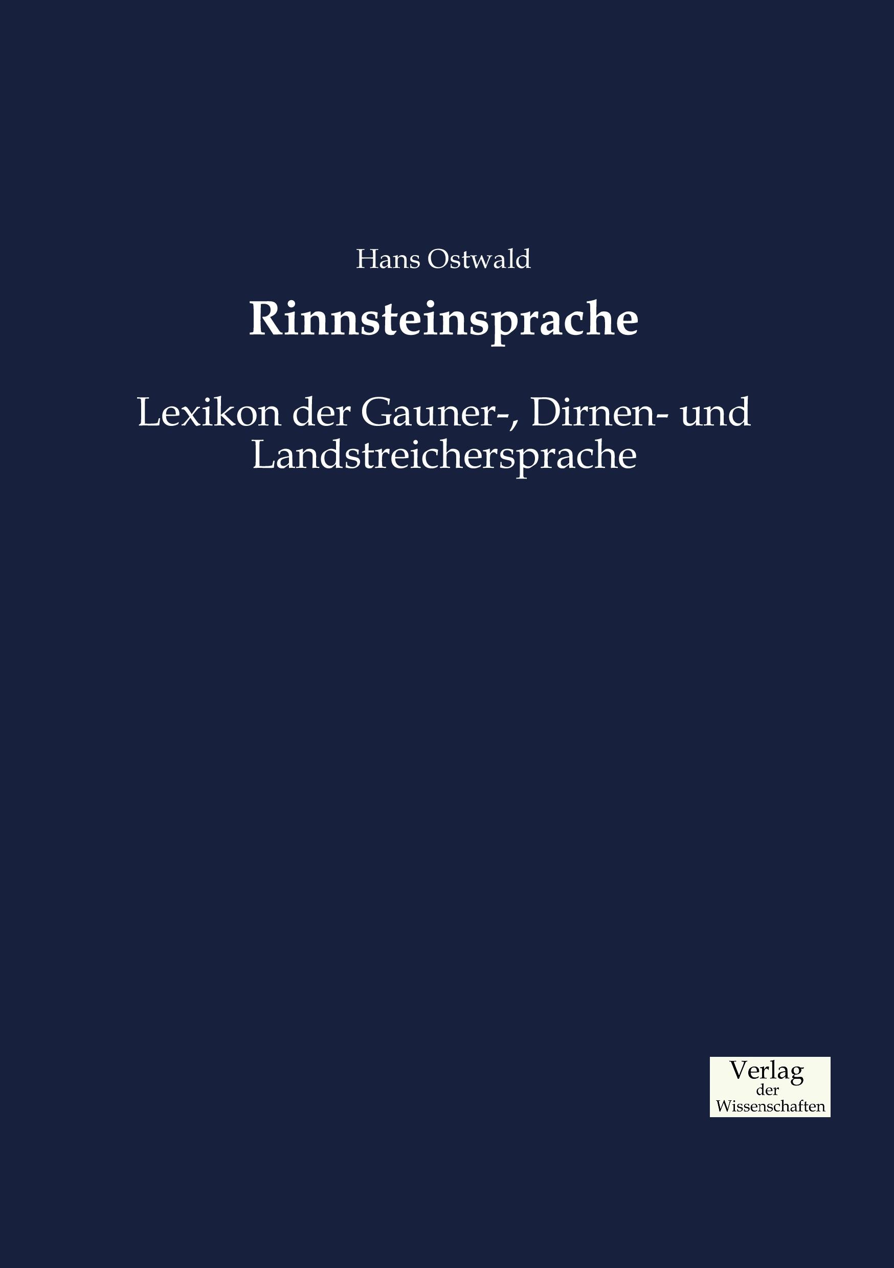Vorderes Coverbild Rinnsteinsprache