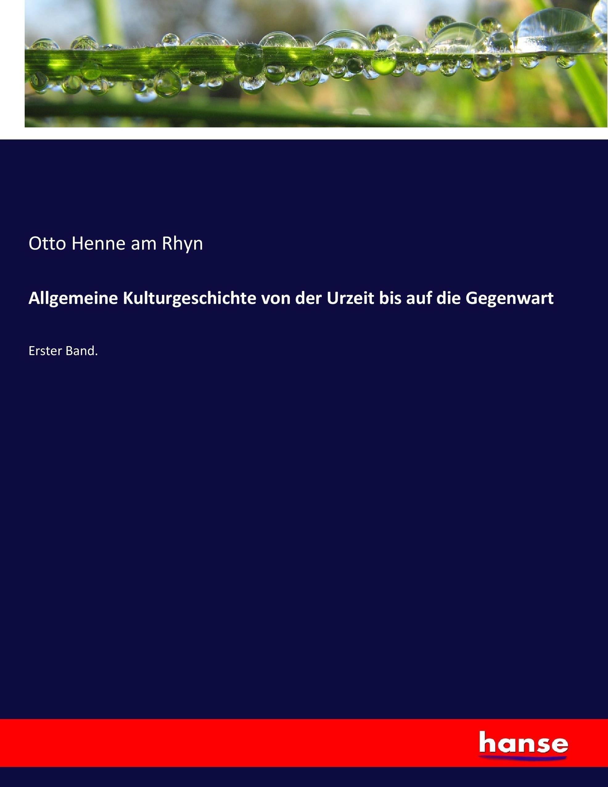 Vorderes Coverbild Allgemeine Kulturgeschichte von der Urzeit bis auf die Gegenwart