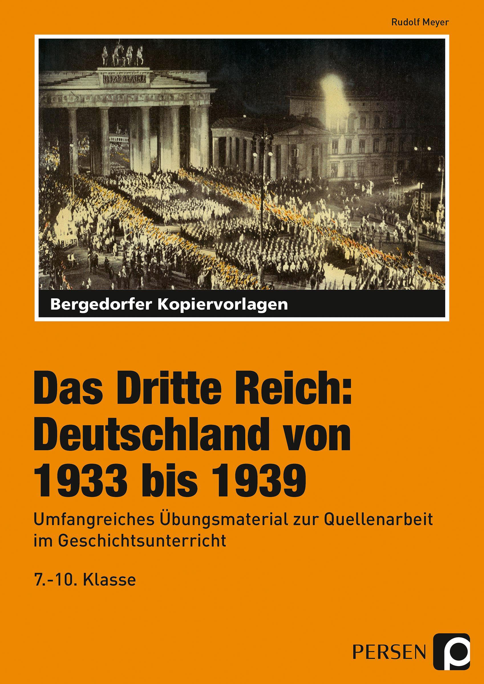 Vorderes Coverbild Das Dritte Reich: Deutschland von 1933 bis 1939