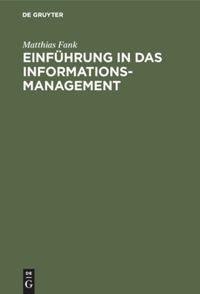 Vorderes Coverbild Einführung in das Informationsmanagement