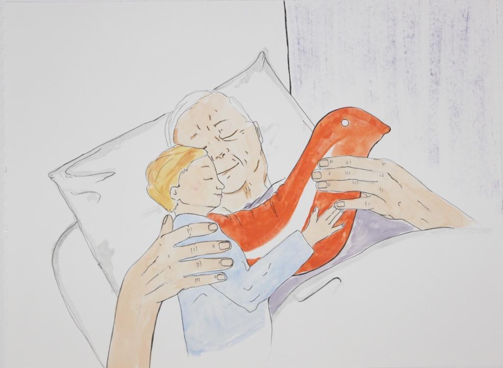Beispielinhalt (Bild) Max, sein Opa und Columba