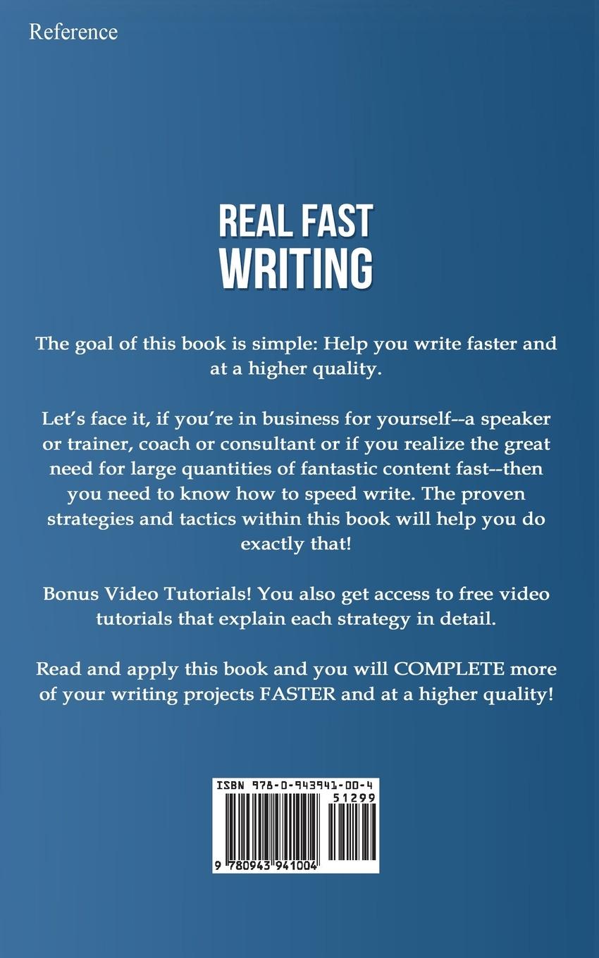 Rückseitencover Real Fast Writing