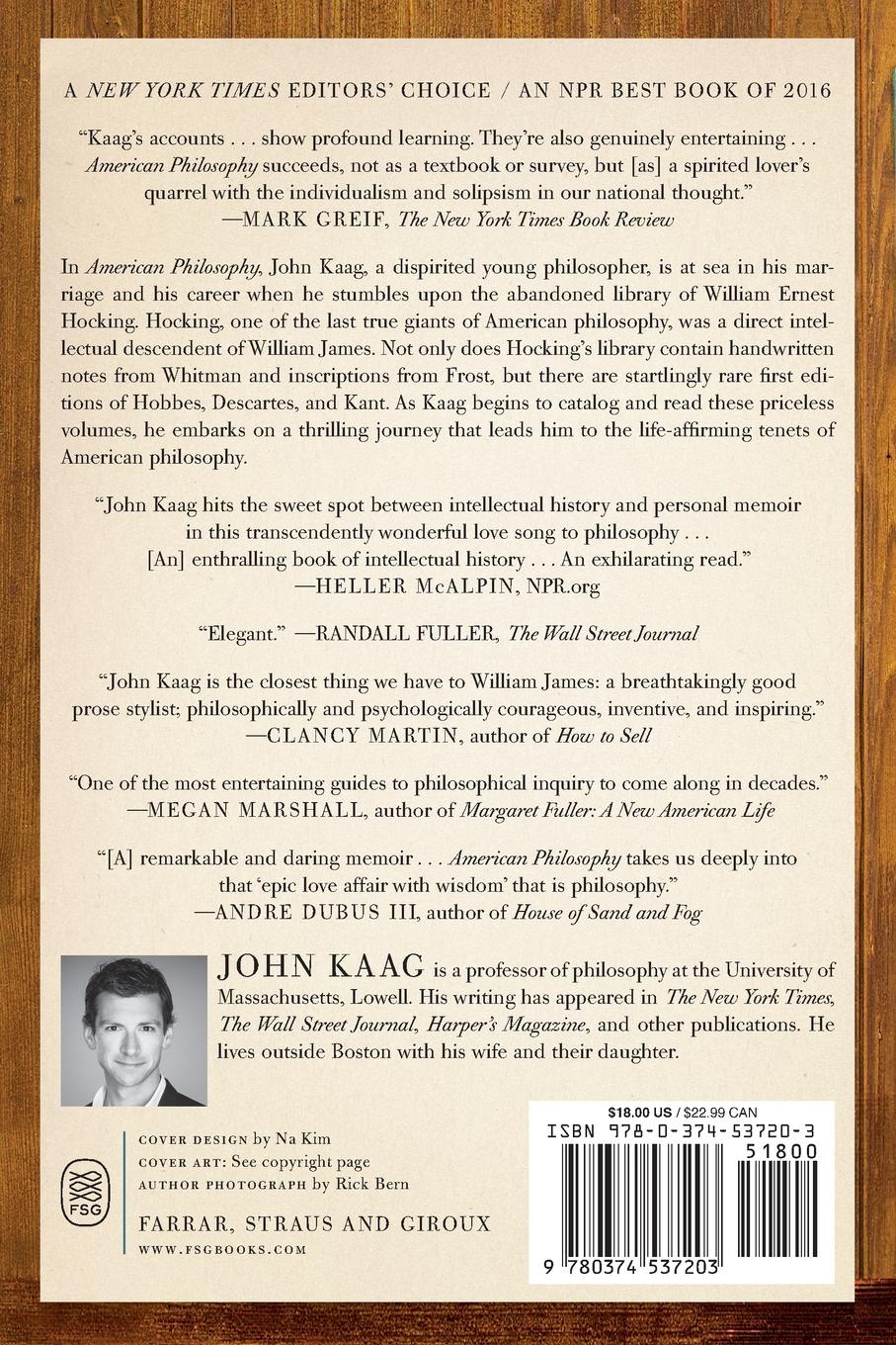 Rückseitencover American Philosophy