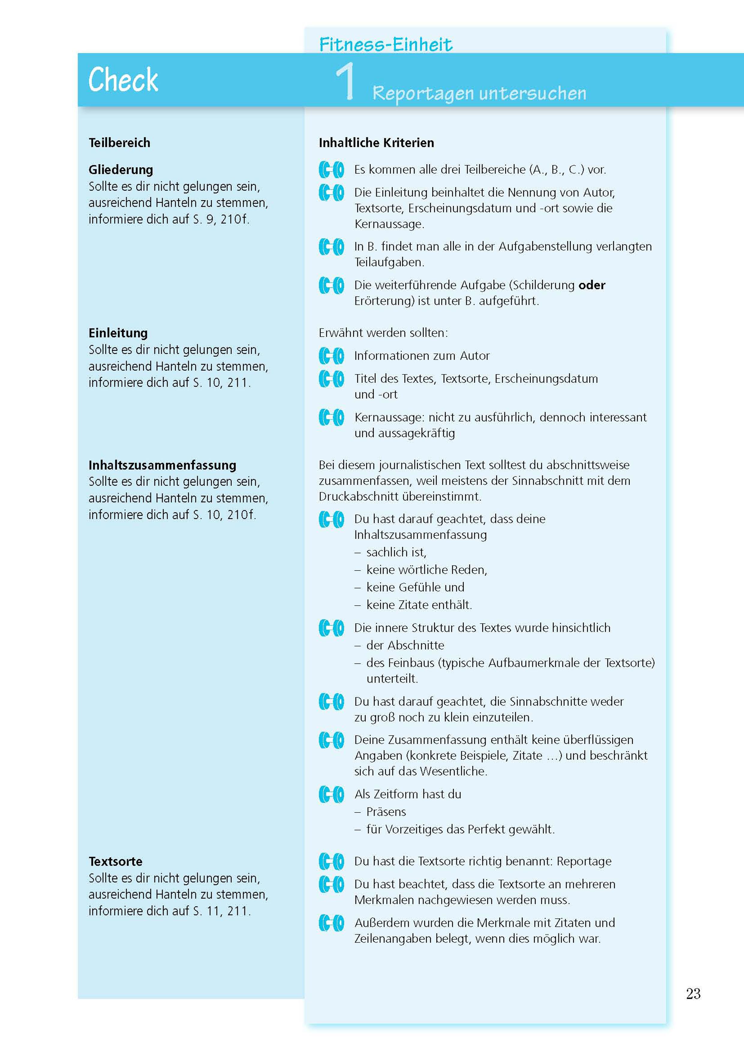Beispielinhalt (Bild) Texte analysieren und verfassen: Reportagen, Kommentare, Glossen, Satiren, Kurzgeschichten, Romane und Novellen + Aufgaben mit Lösungen. Deutsch Klasse 8-10.