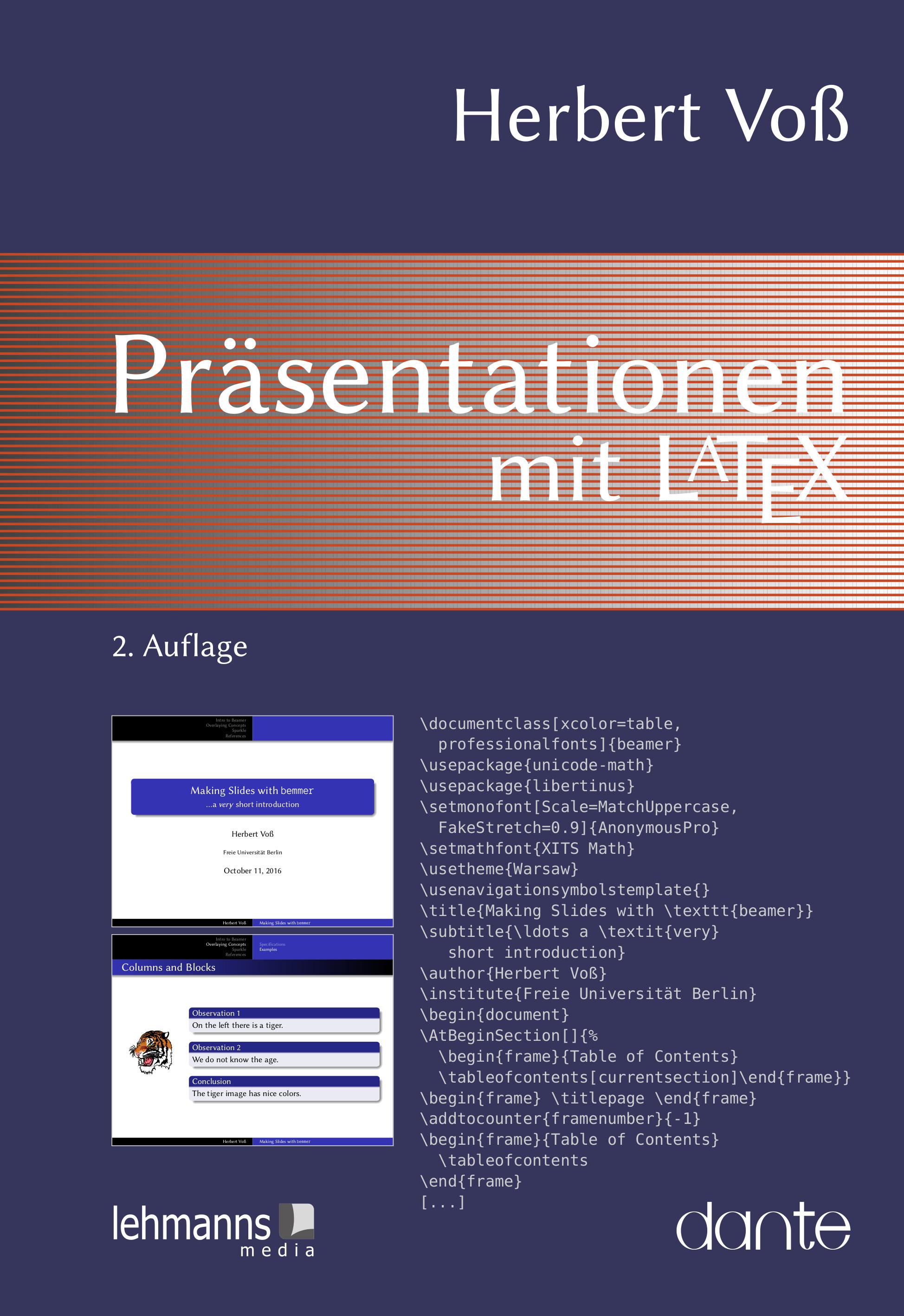 Vorderes Coverbild Präsentationen mit LaTeX