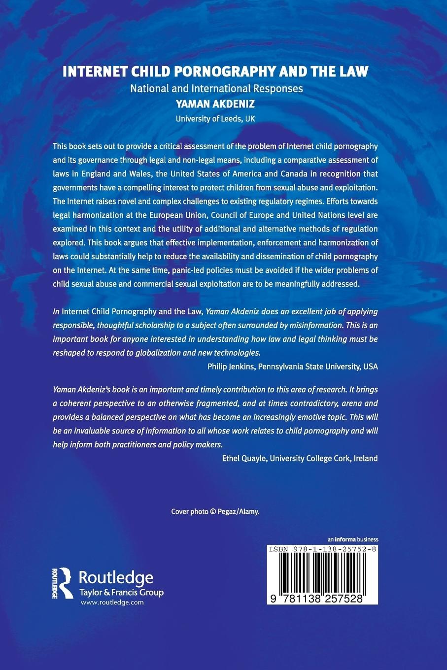 Rückseitencover Internet Child Pornography and the Law