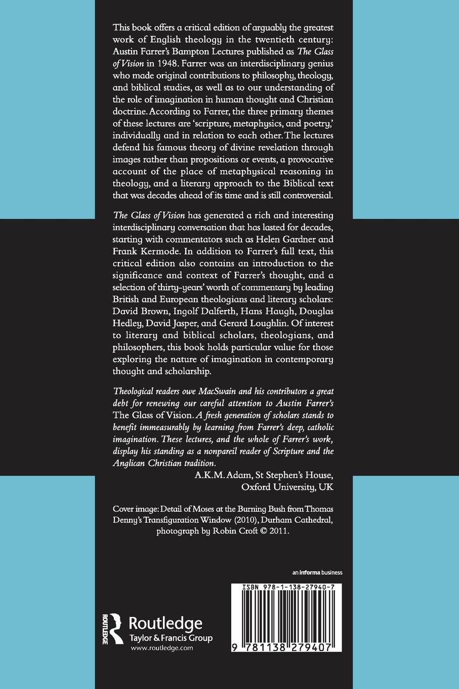 Rückseitencover Scripture, Metaphysics, and Poetry