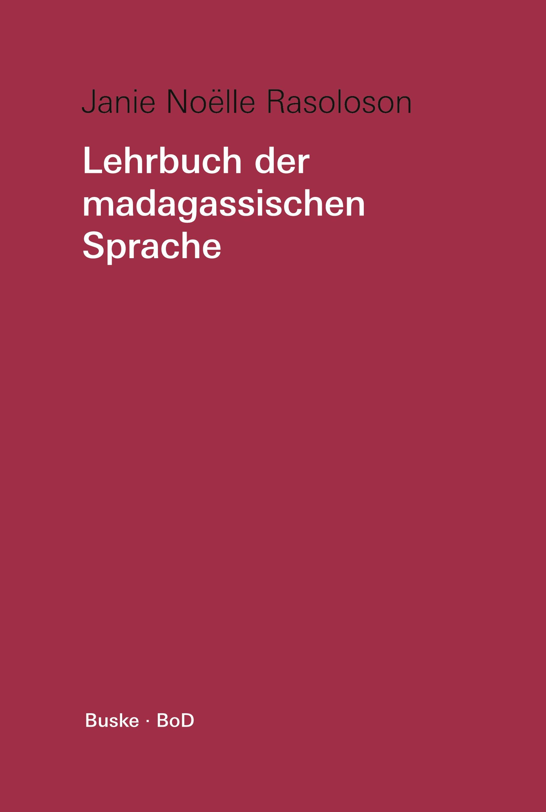 Vorderes Coverbild Lehrbuch der madagassischen Sprache