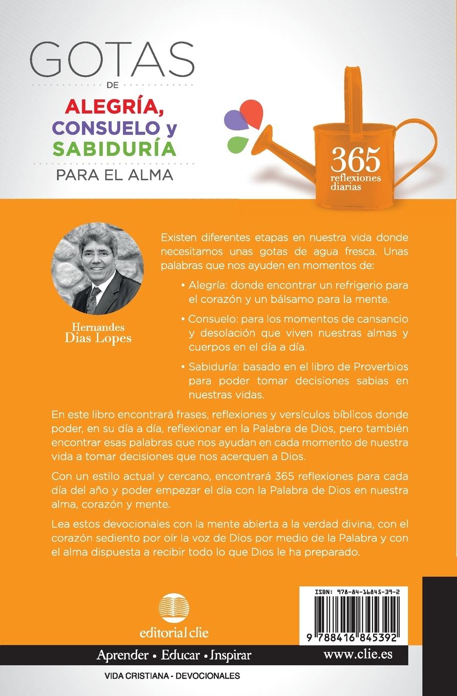 Rückseitencover Gotas de alegría, consuelo y sabiduría para el alma