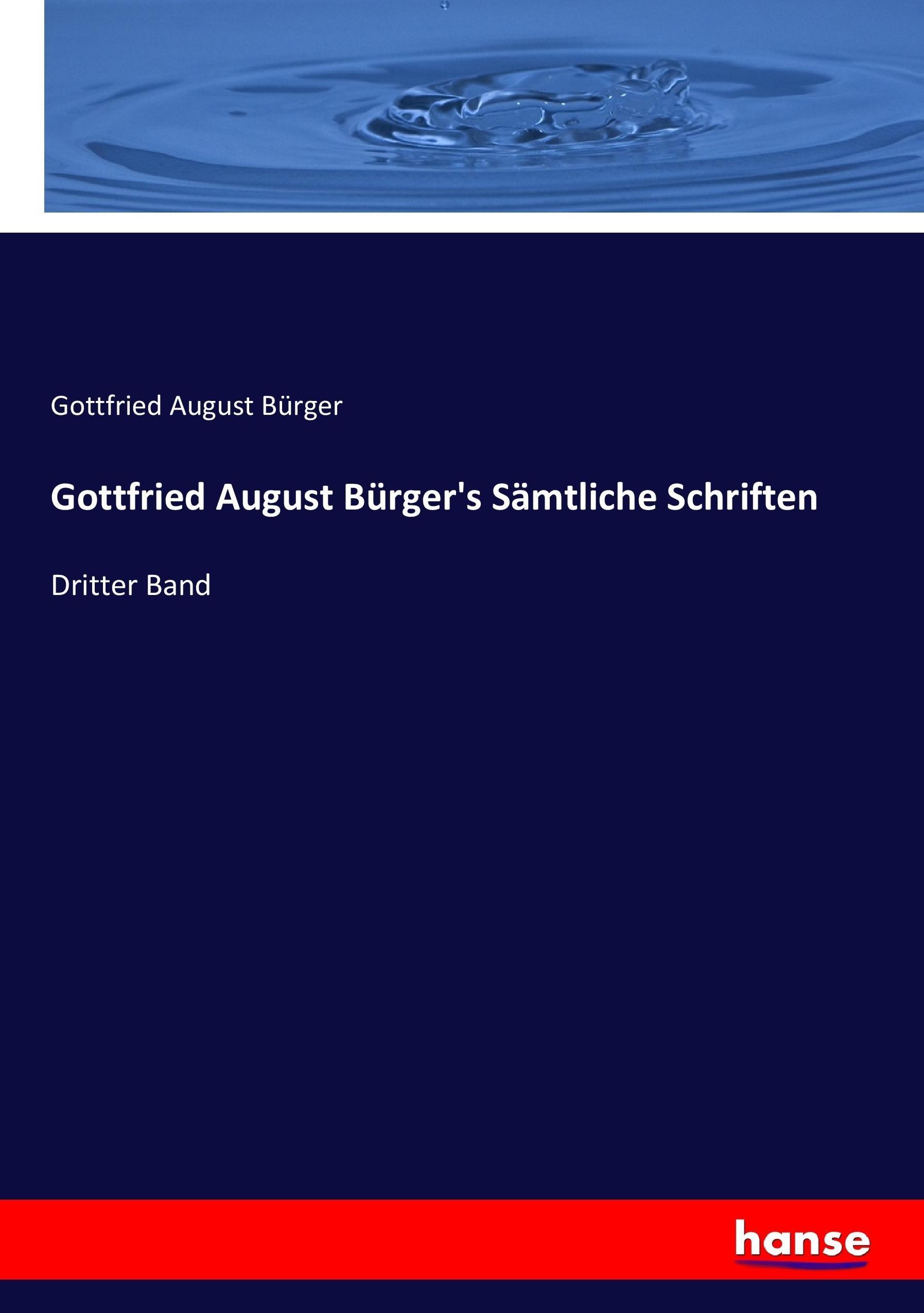 Vorderes Coverbild Gottfried August Bürger's Sämtliche Schriften