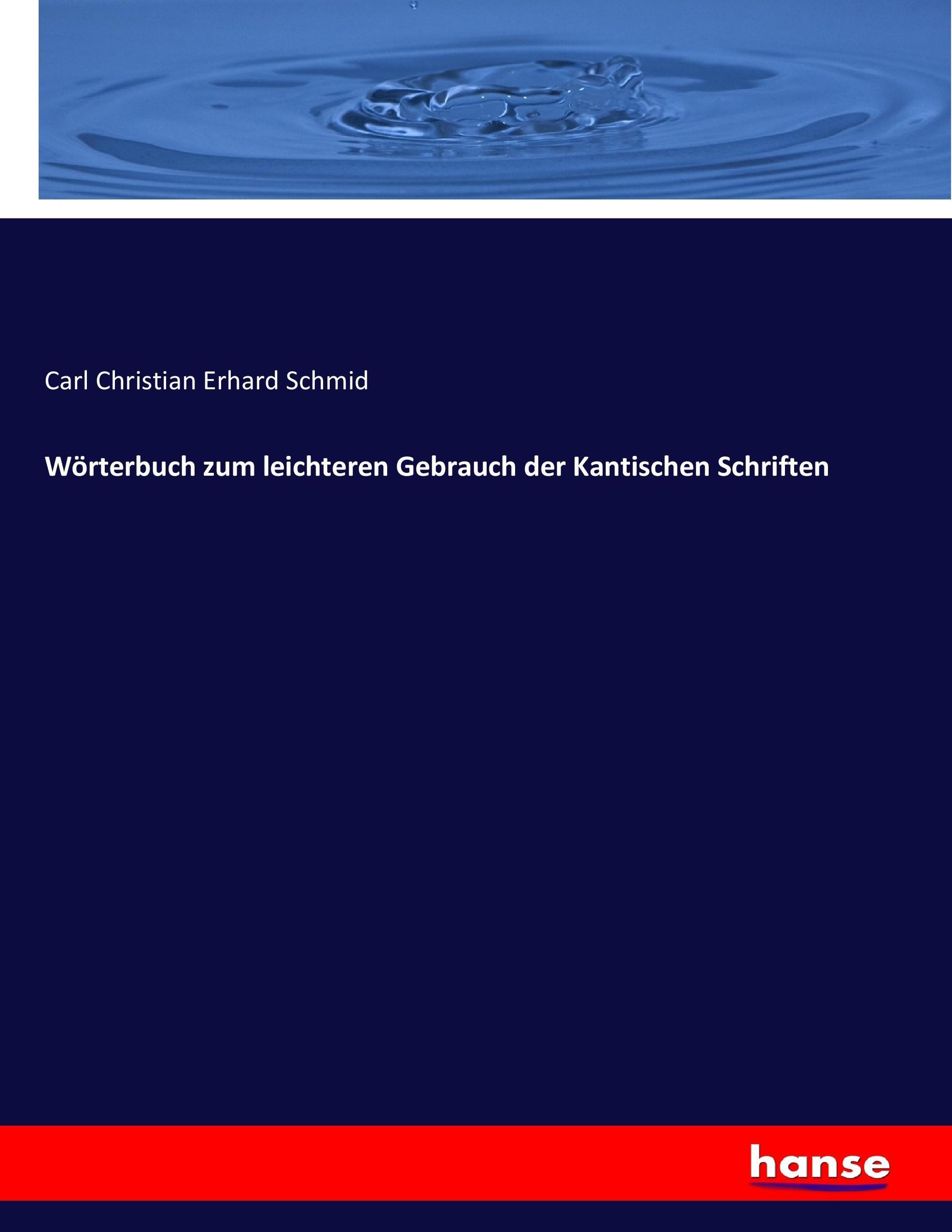 Vorderes Coverbild Wörterbuch zum leichteren Gebrauch der Kantischen Schriften