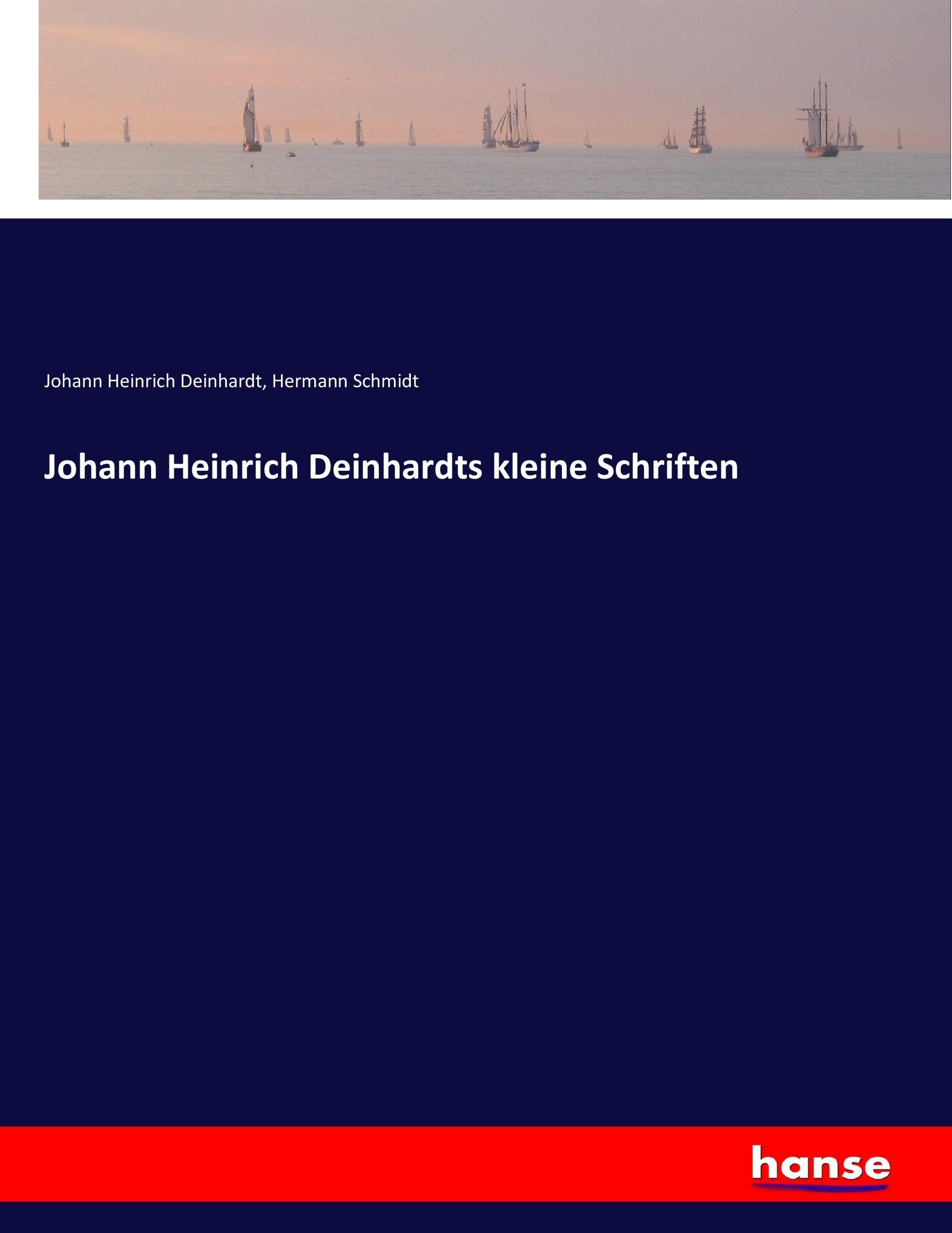 Vorderes Coverbild Johann Heinrich Deinhardts kleine Schriften