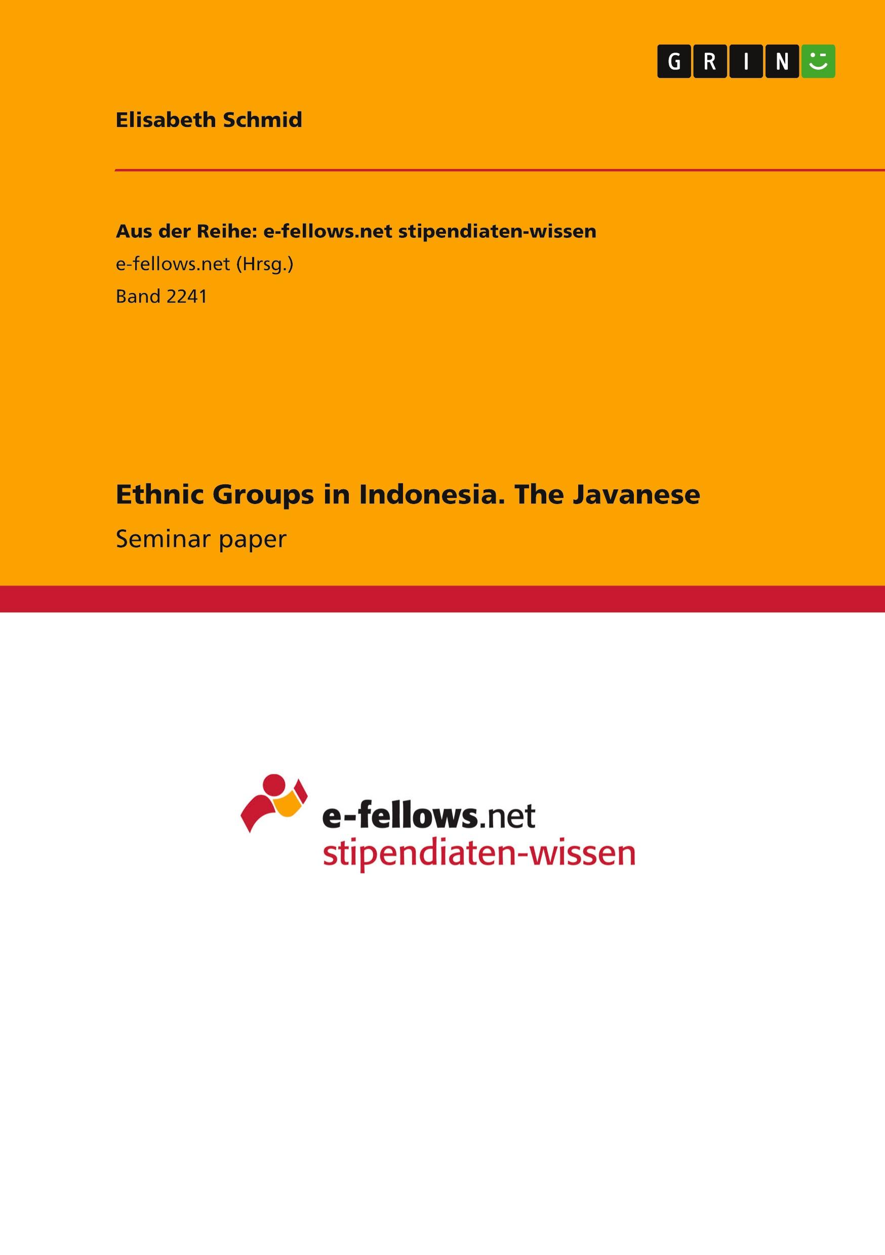 Vorderes Coverbild Ethnic Groups in Indonesia. The Javanese