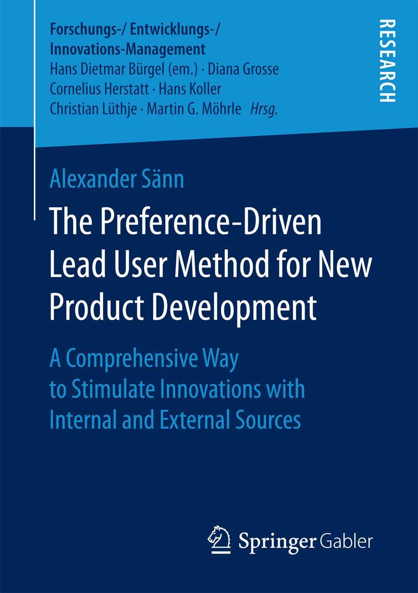Vorderes Coverbild The Preference-Driven Lead User Method for New Product Development