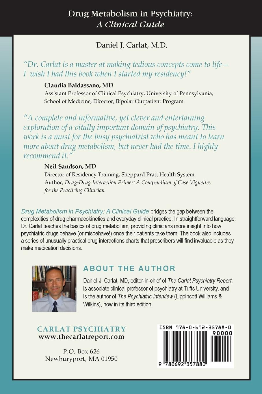 Rückseitencover Drug Metabolism in Psychiatry