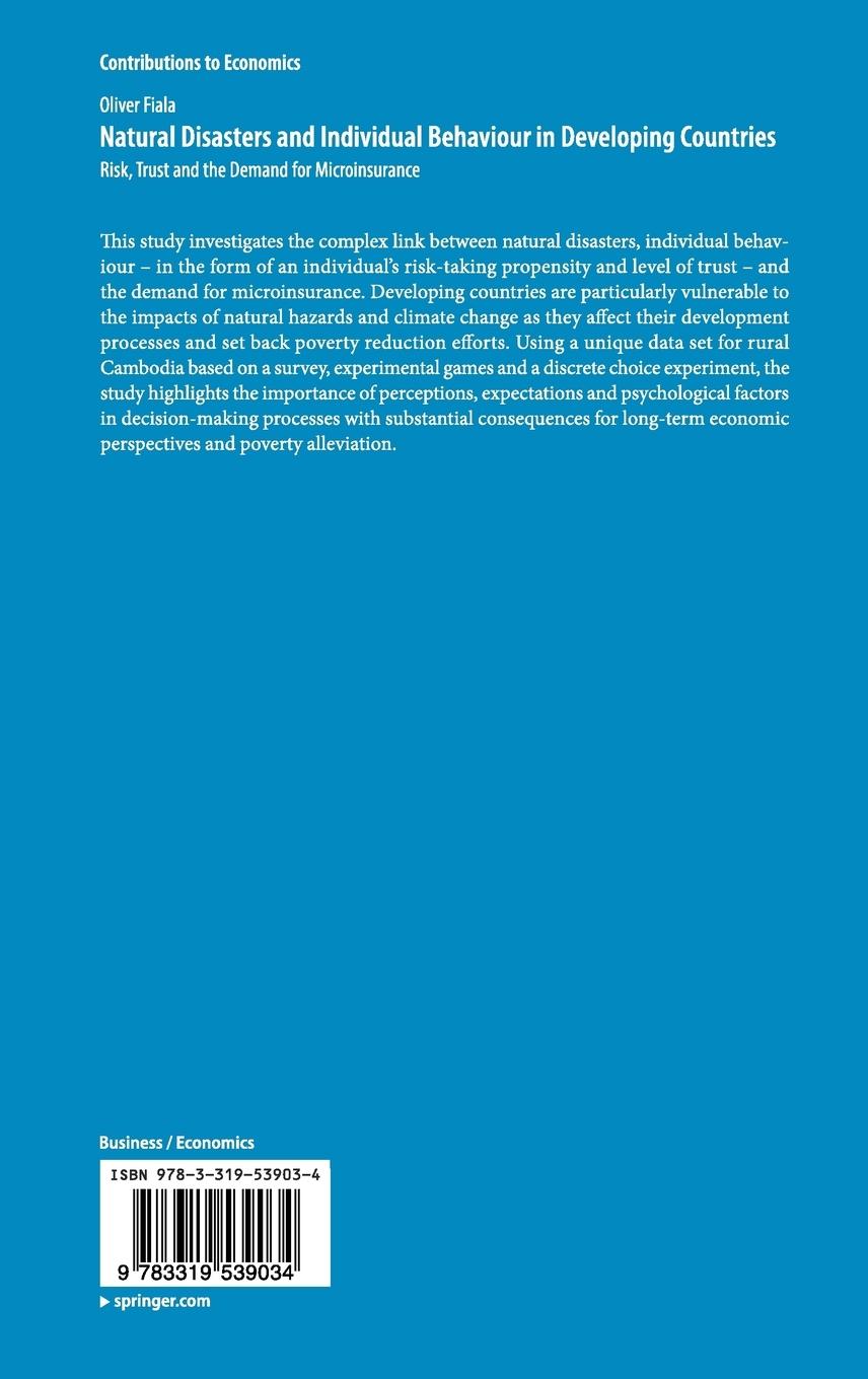 Rückseitencover Natural Disasters and Individual Behaviour in Developing Countries