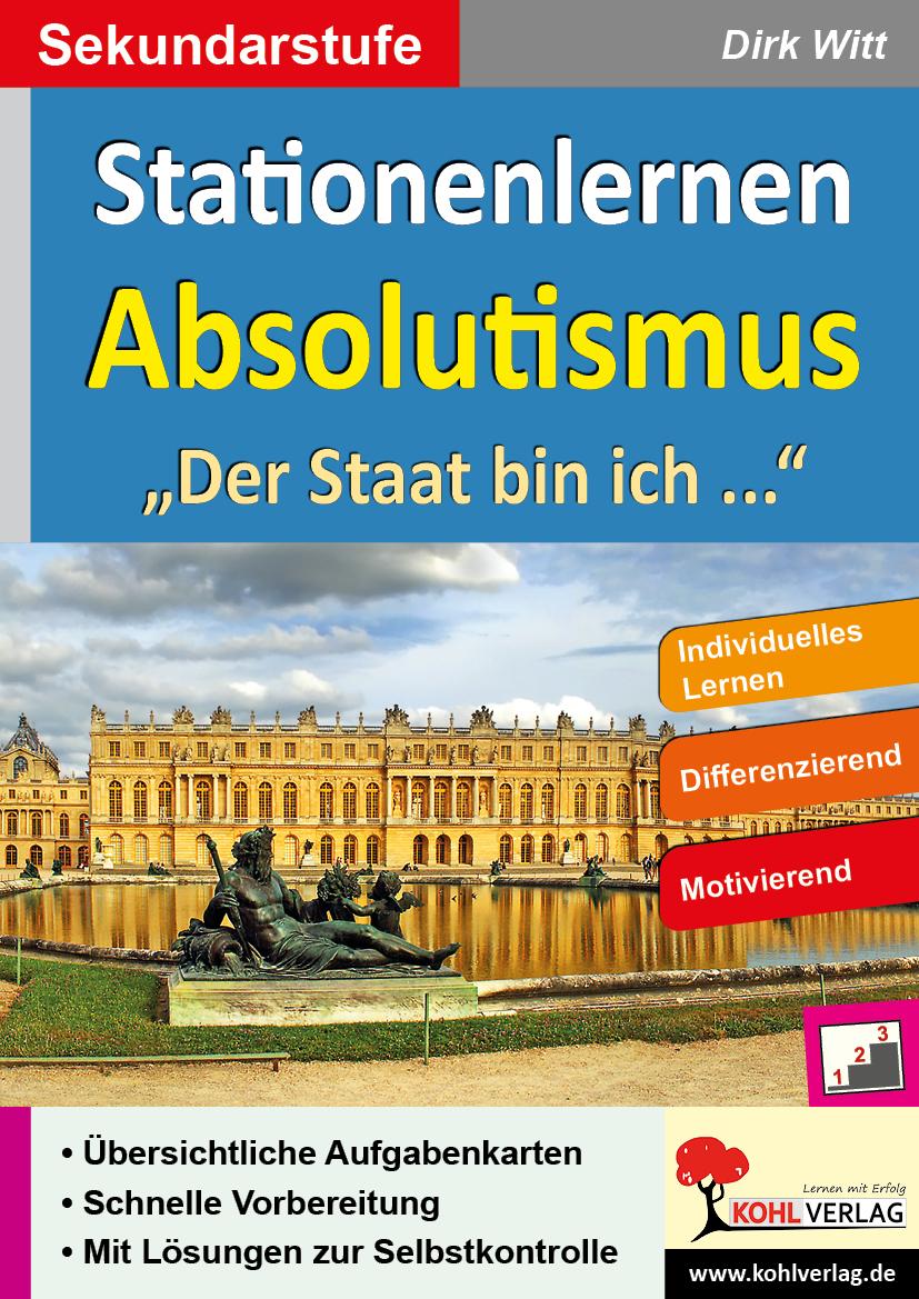 Vorderes Coverbild Stationenlernen Absolutismus