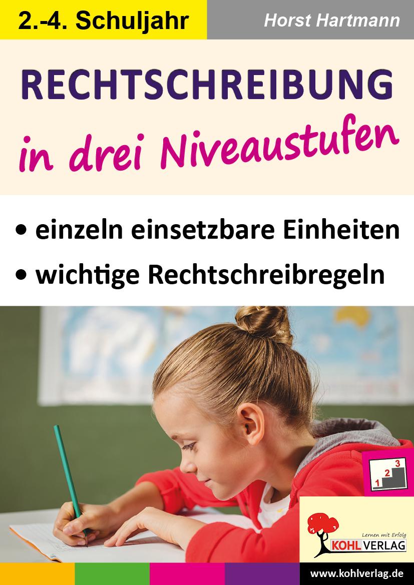 Vorderes Coverbild Rechtschreibung in drei Niveaustufen / Klasse 2-4