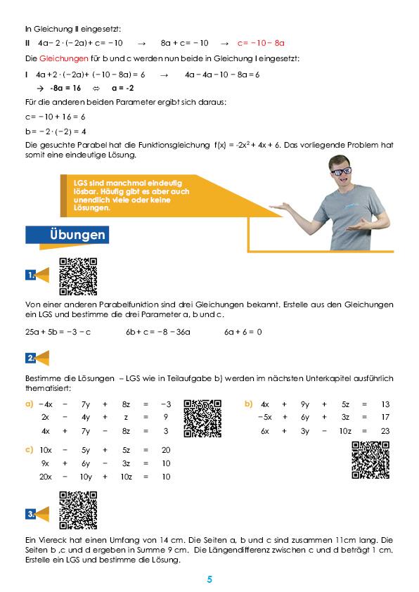 Beispielinhalt (Bild) Mathematik Oberstufe Teil 3 - Vektorrechnung Abitur StrandMathe Übungsheft und Lernheft Gymnasium Klasse 12/13: Matheaufgaben der Schule üben - Lernvideos - Lösungswege - Rechenschritte