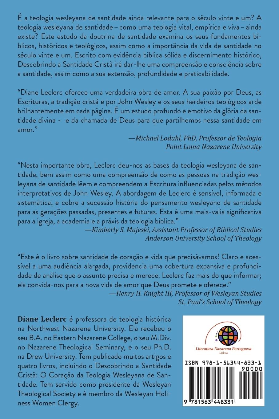 Rückseitencover Descobrindo a Santidade Cristã