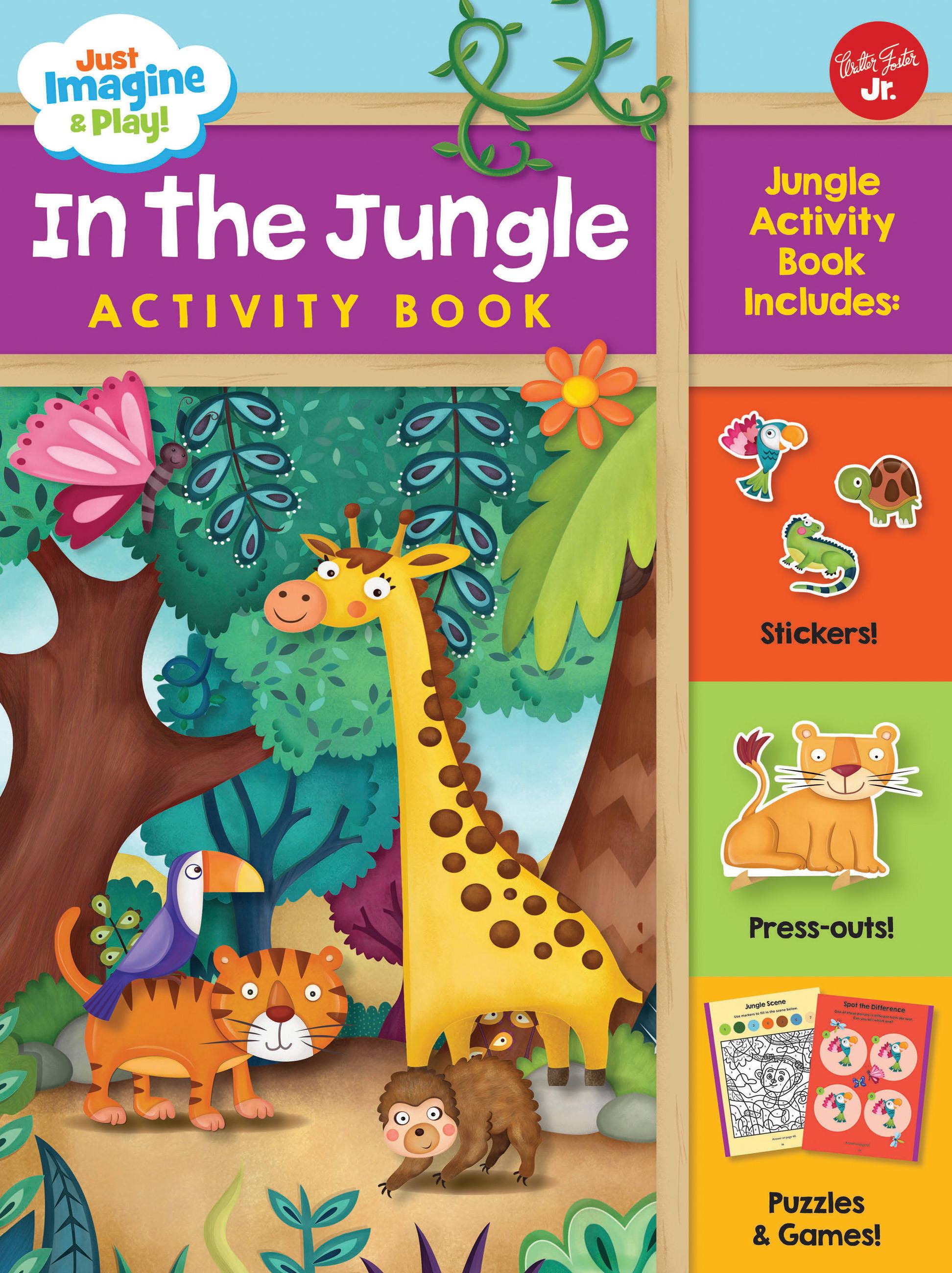 Vorderes Coverbild Just Imagine & Play! In the Jungle Activity Book