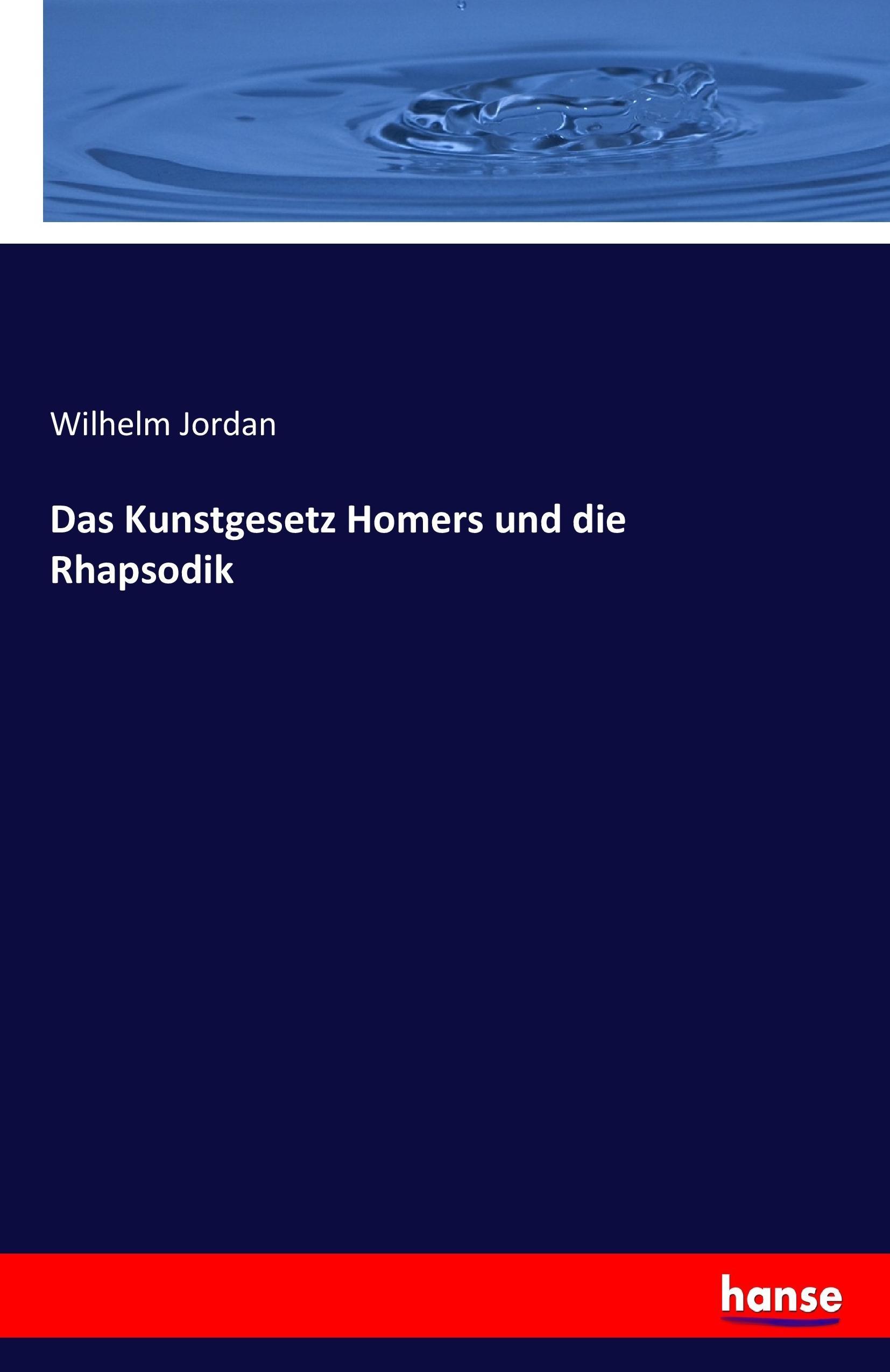 Vorderes Coverbild Das Kunstgesetz Homers und die Rhapsodik