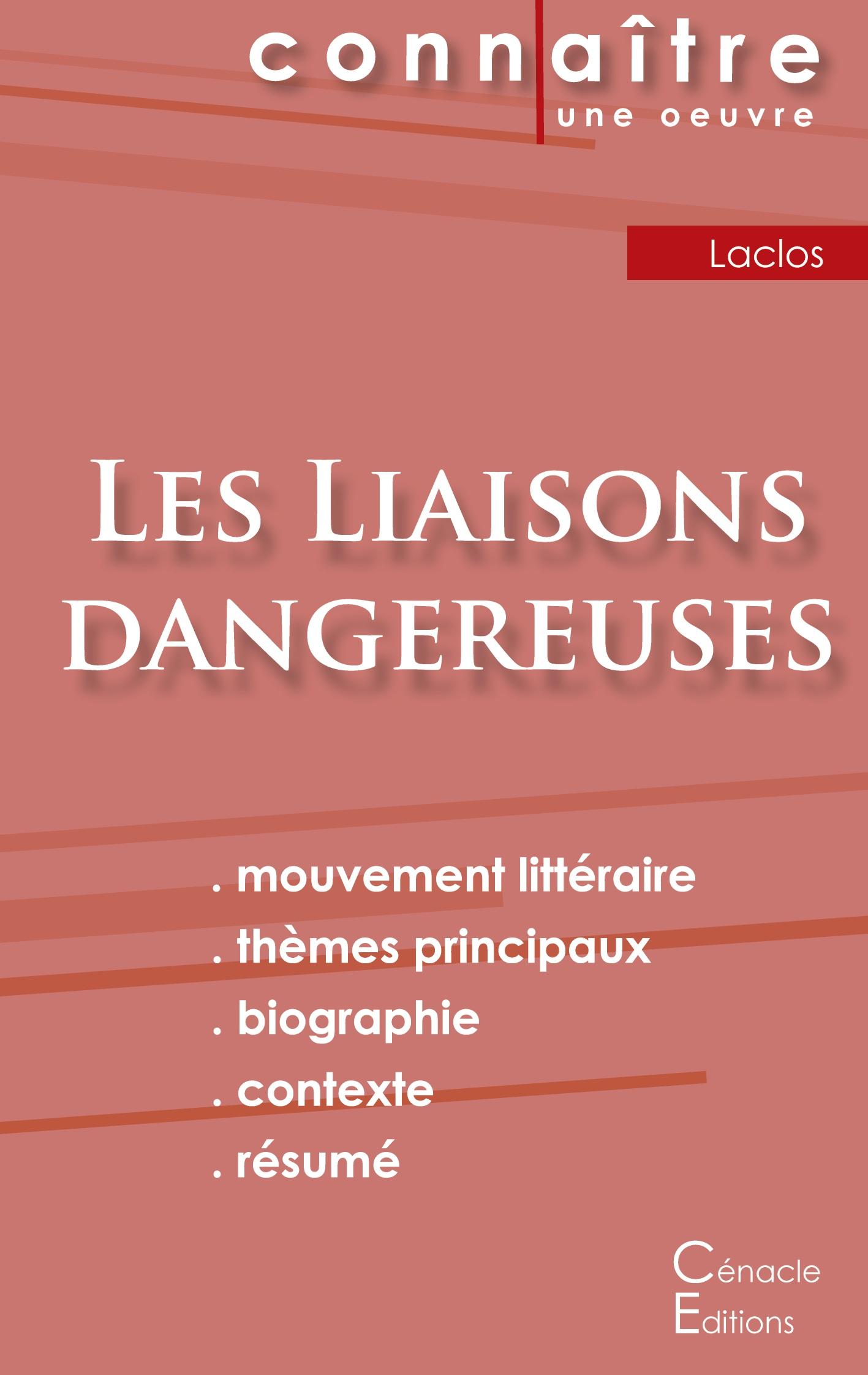 Vorderes Coverbild Fiche de lecture Les Liaisons dangereuses de Choderlos de Laclos (Analyse littéraire de référence et résumé complet)