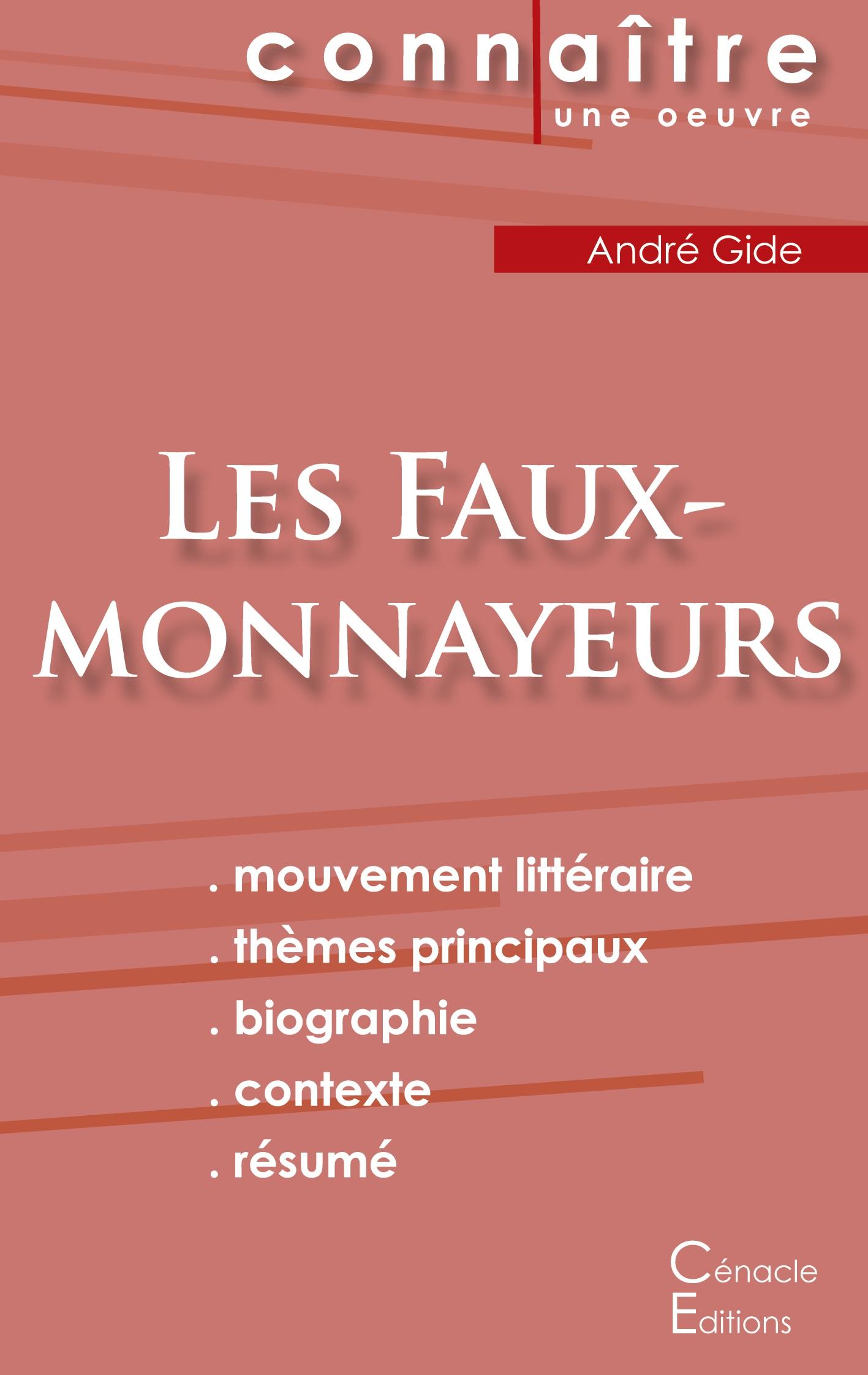 Vorderes Coverbild Fiche de lecture Les Faux-monnayeurs de André Gide (analyse littéraire de référence et résumé complet)