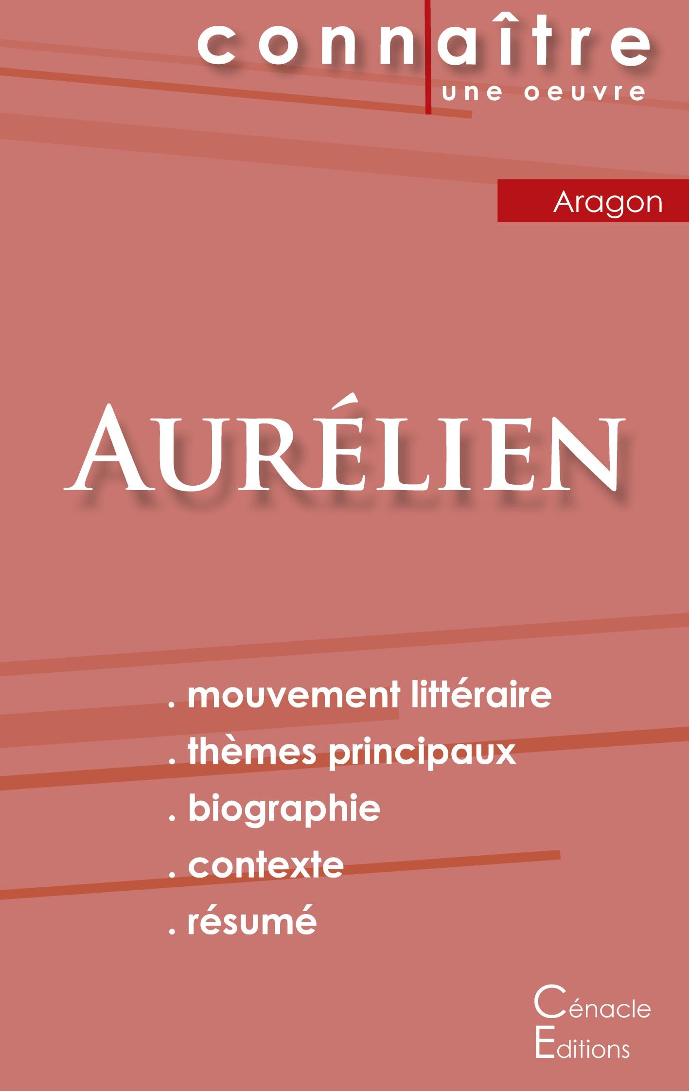 Vorderes Coverbild Fiche de lecture Aurélien de Louis Aragon (Analyse littéraire de référence et résumé complet)