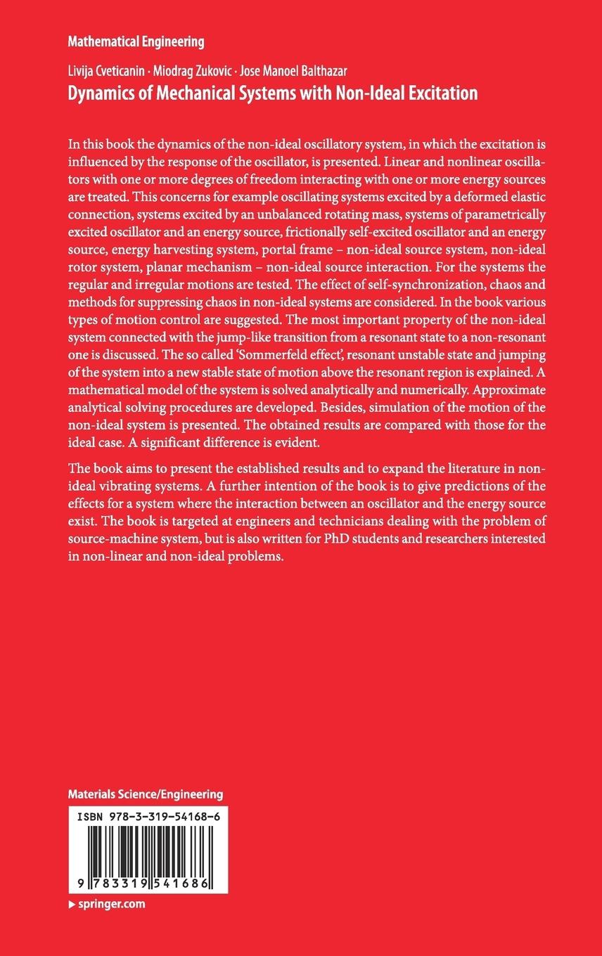 Rückseitencover Dynamics of Mechanical Systems with Non-Ideal Excitation