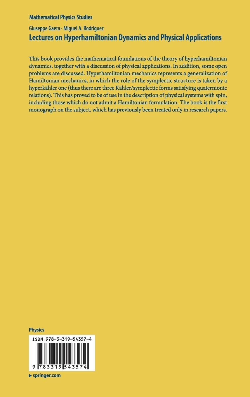 Rückseitencover Lectures on Hyperhamiltonian Dynamics and Physical Applications