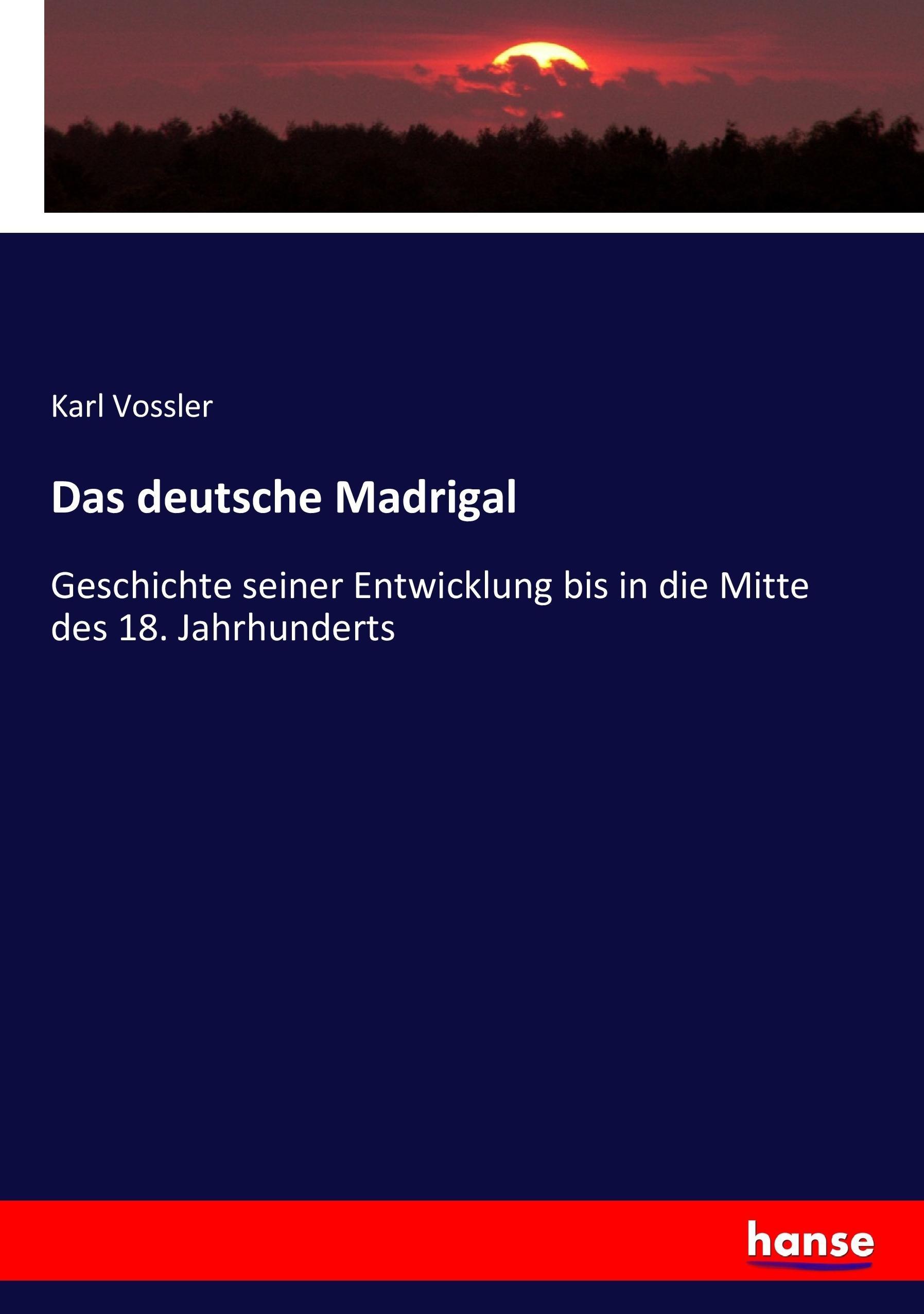 Vorderes Coverbild Das deutsche Madrigal
