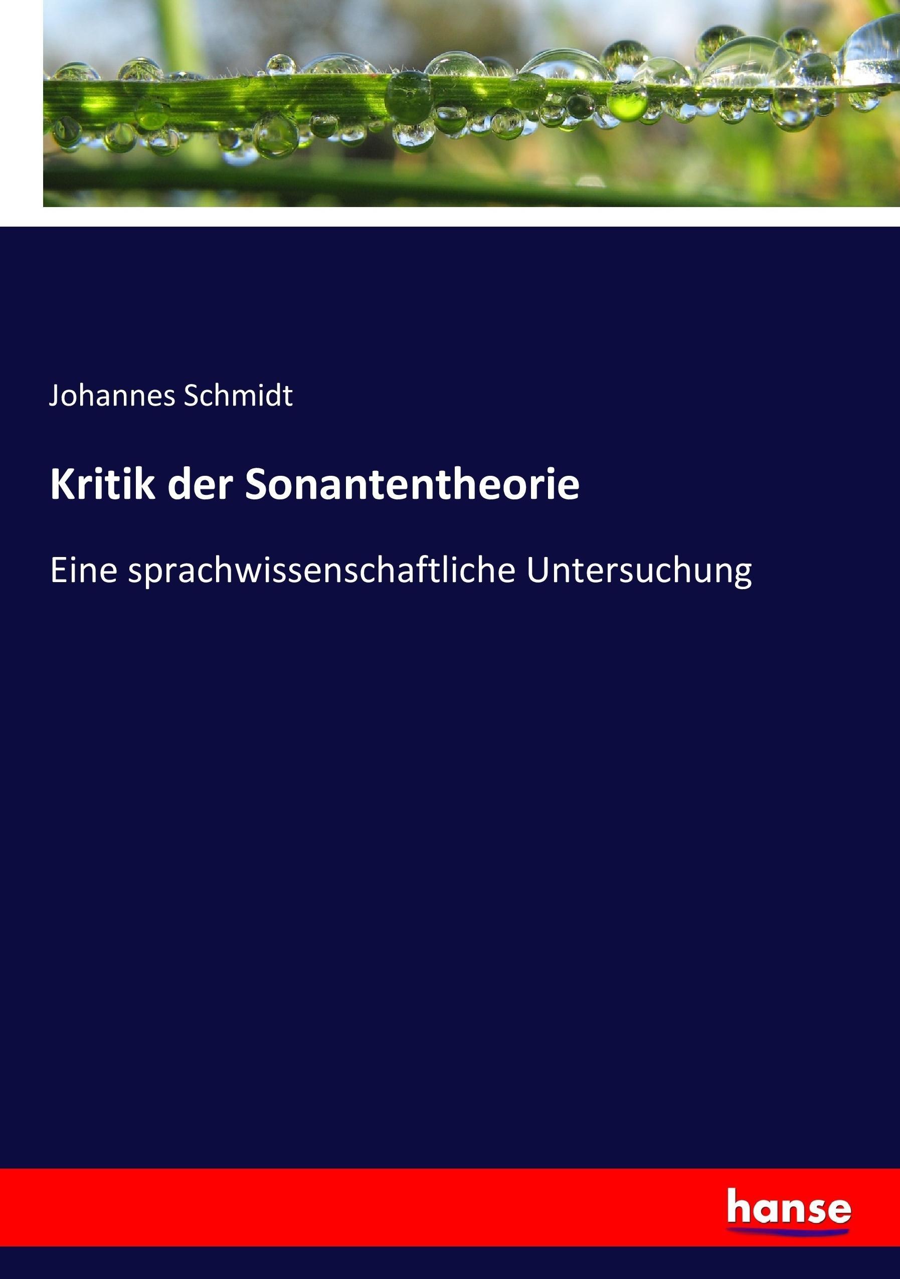 Vorderes Coverbild Kritik der Sonantentheorie