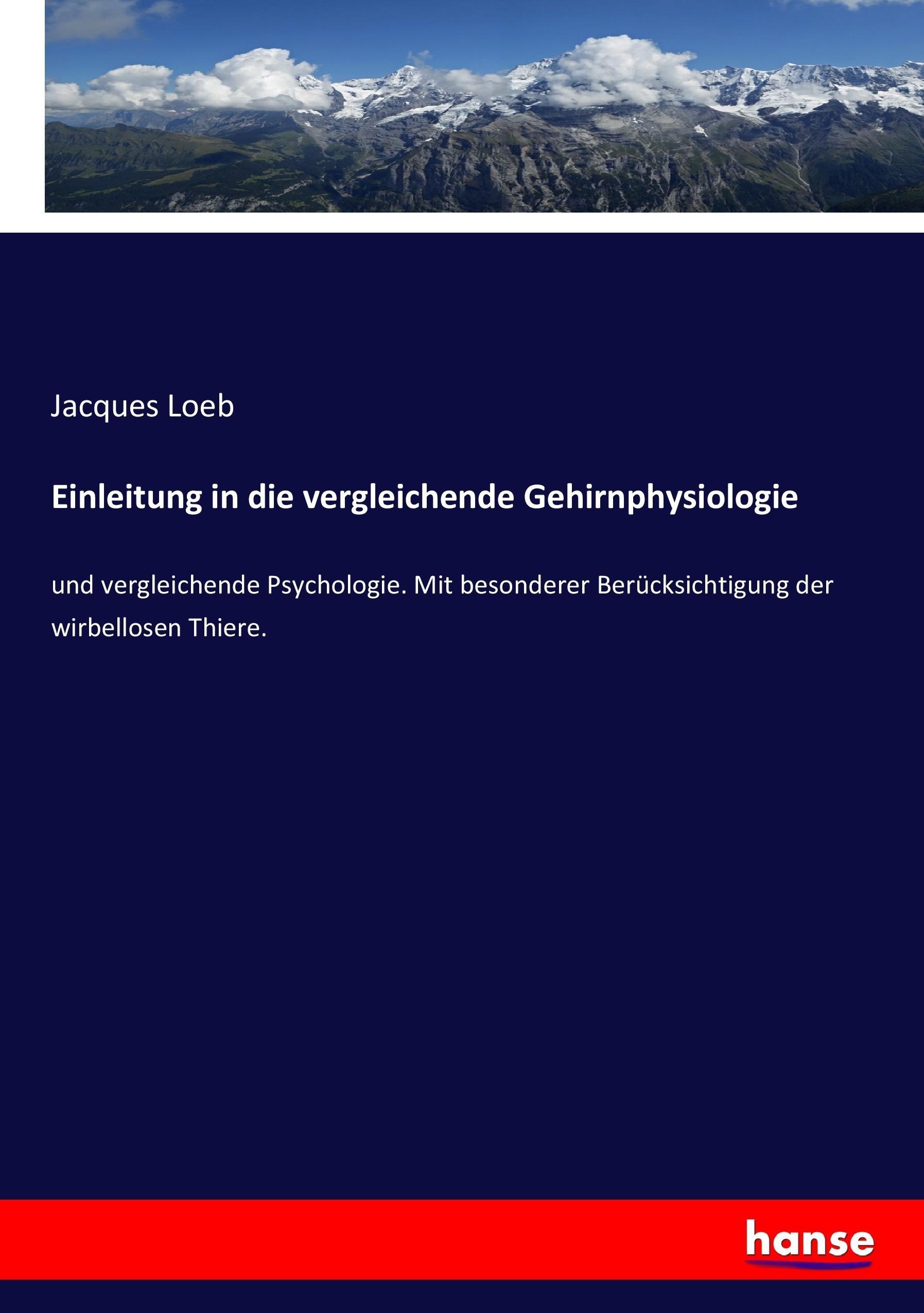 Vorderes Coverbild Einleitung in die vergleichende Gehirnphysiologie