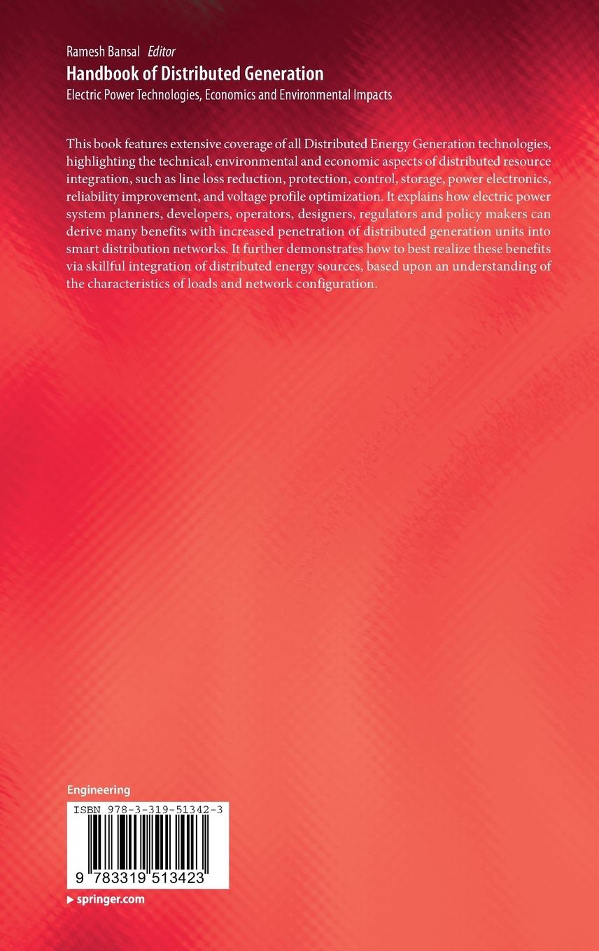 Rückseitencover Handbook of Distributed Generation