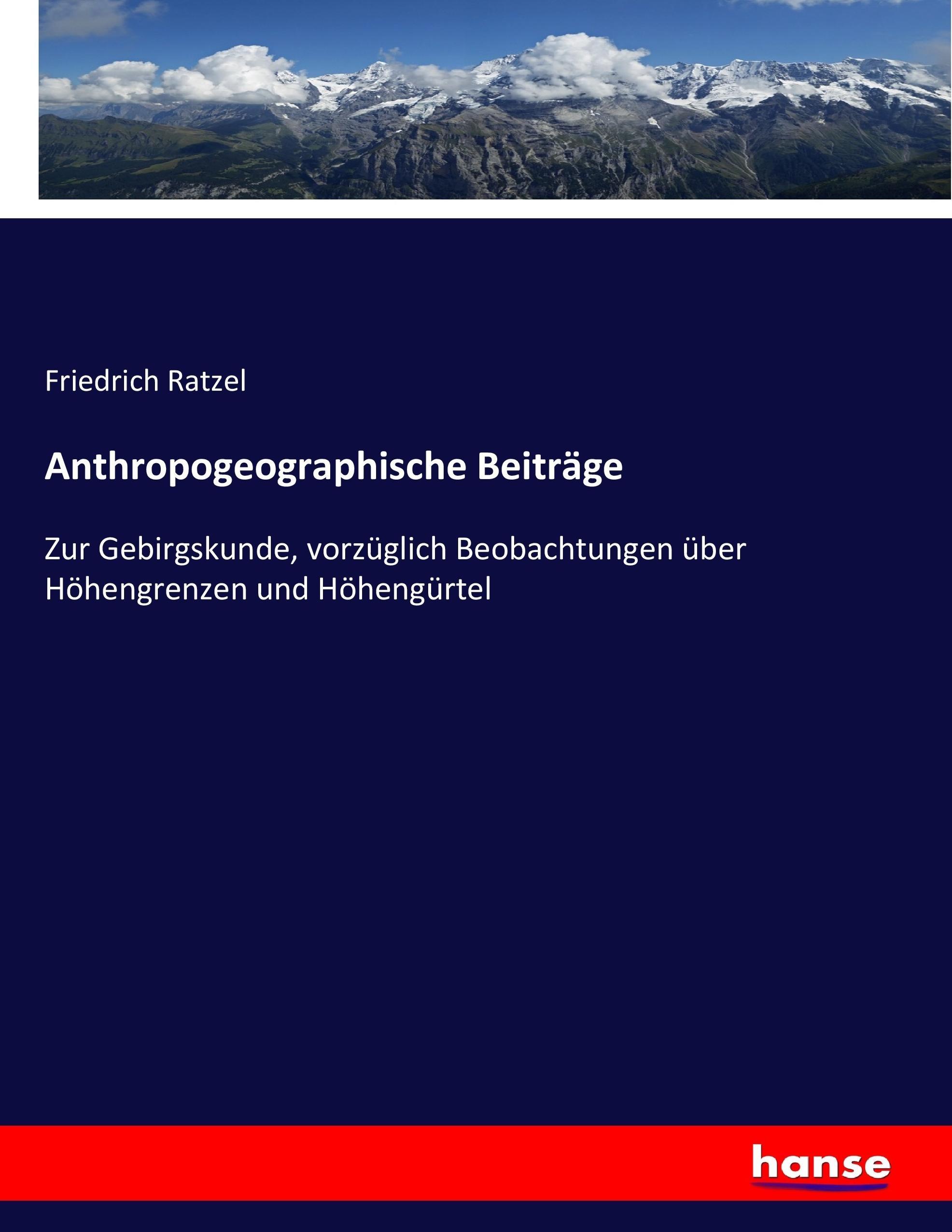 Vorderes Coverbild Anthropogeographische Beiträge