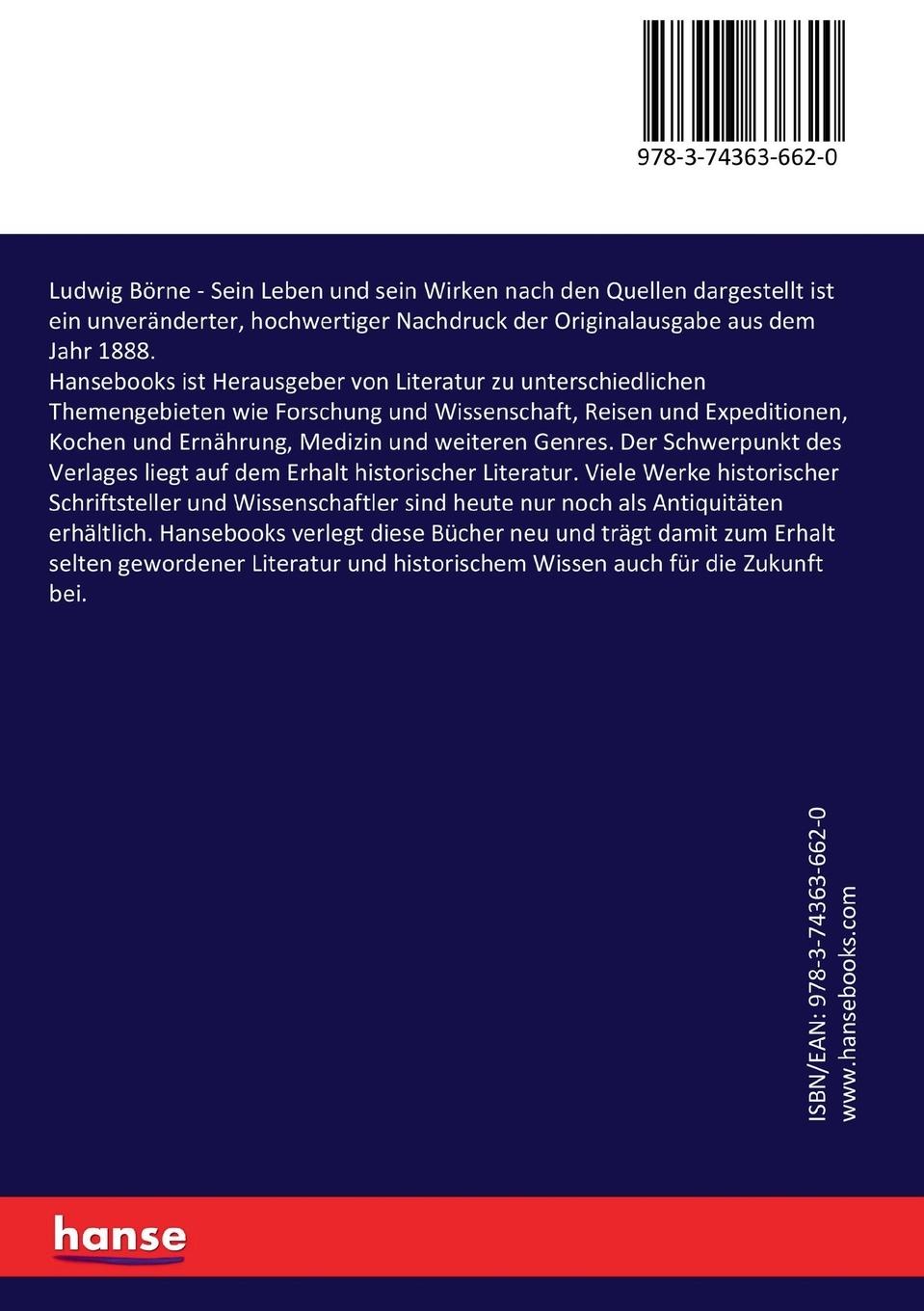 Rückseitencover Ludwig Börne