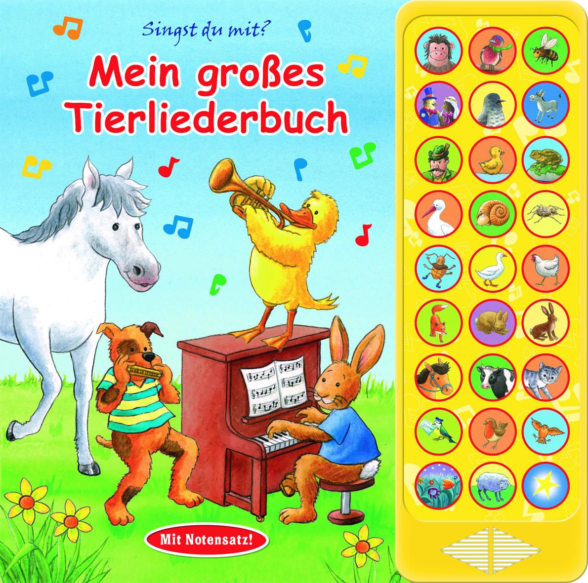 Vorderes Coverbild Mein großes Tierliederbuch - 27-Button-Soundbuch