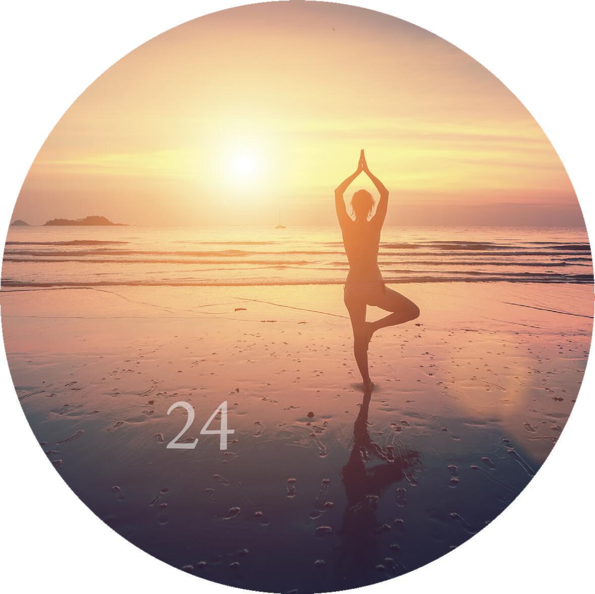 Beispielinhalt (Bild) Adventskalender in der Dose. 24 kleine Yoga-Auszeiten für den Advent