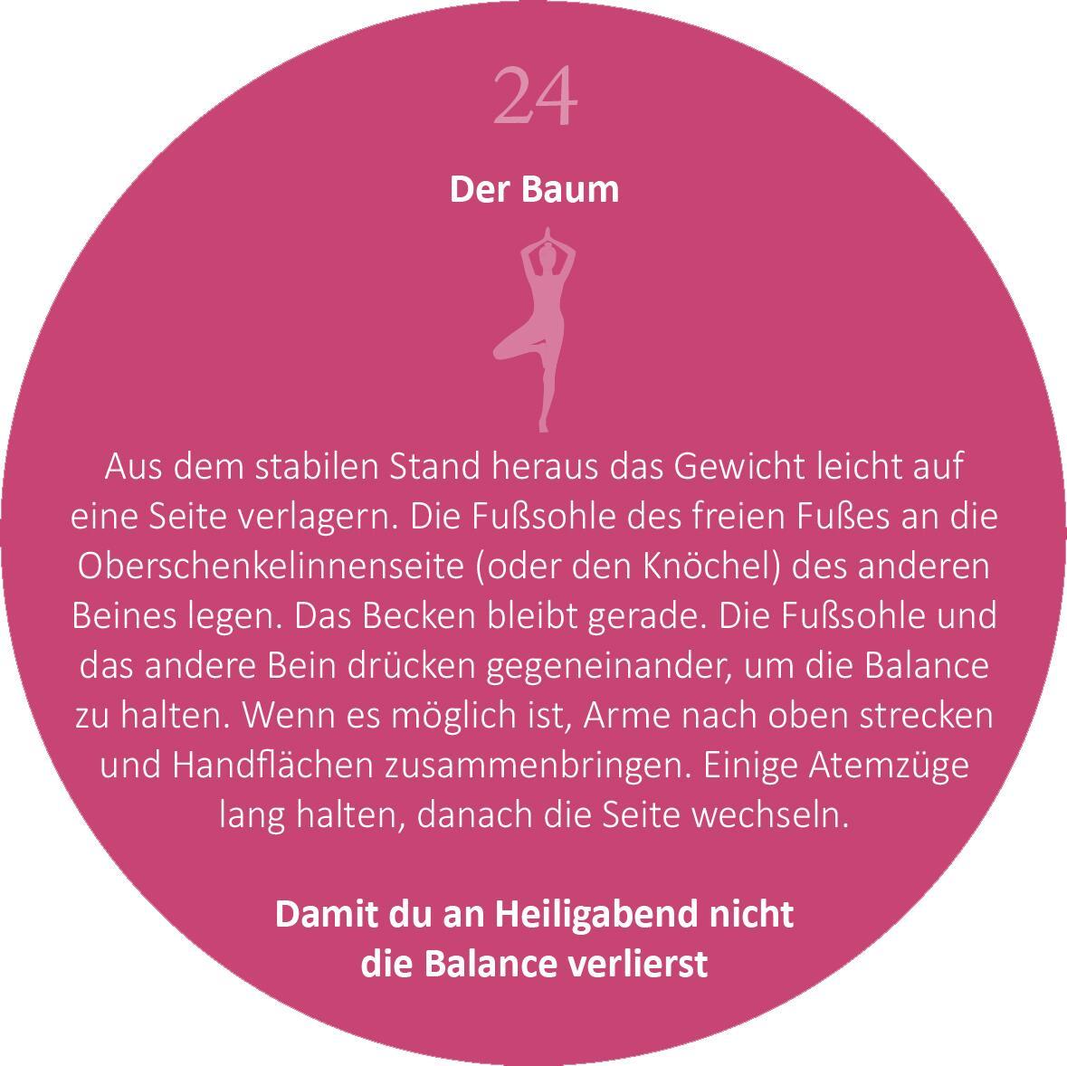 Beispielinhalt (Bild) Adventskalender in der Dose. 24 kleine Yoga-Auszeiten für den Advent