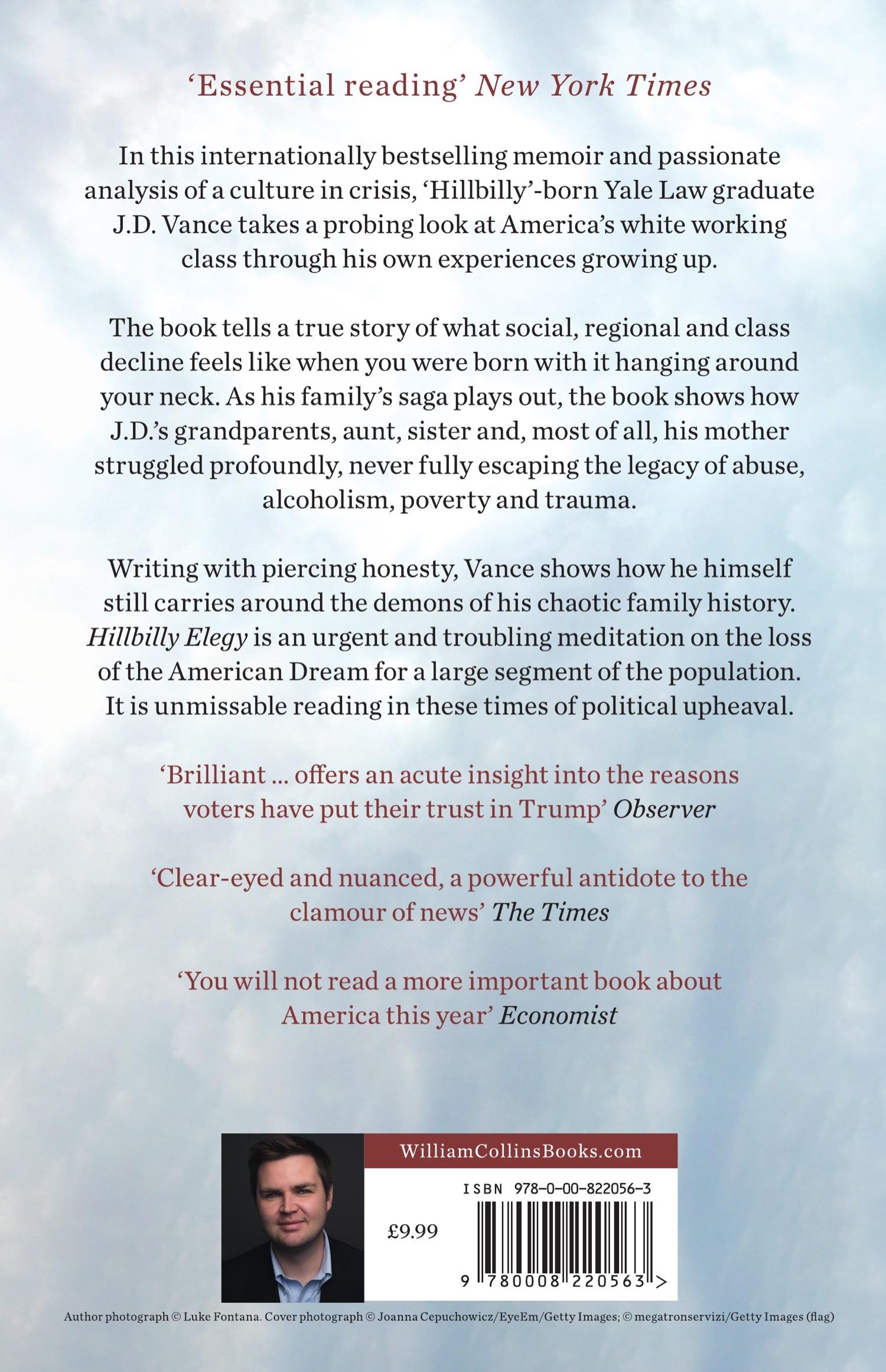 Rückseitencover Hillbilly Elegy