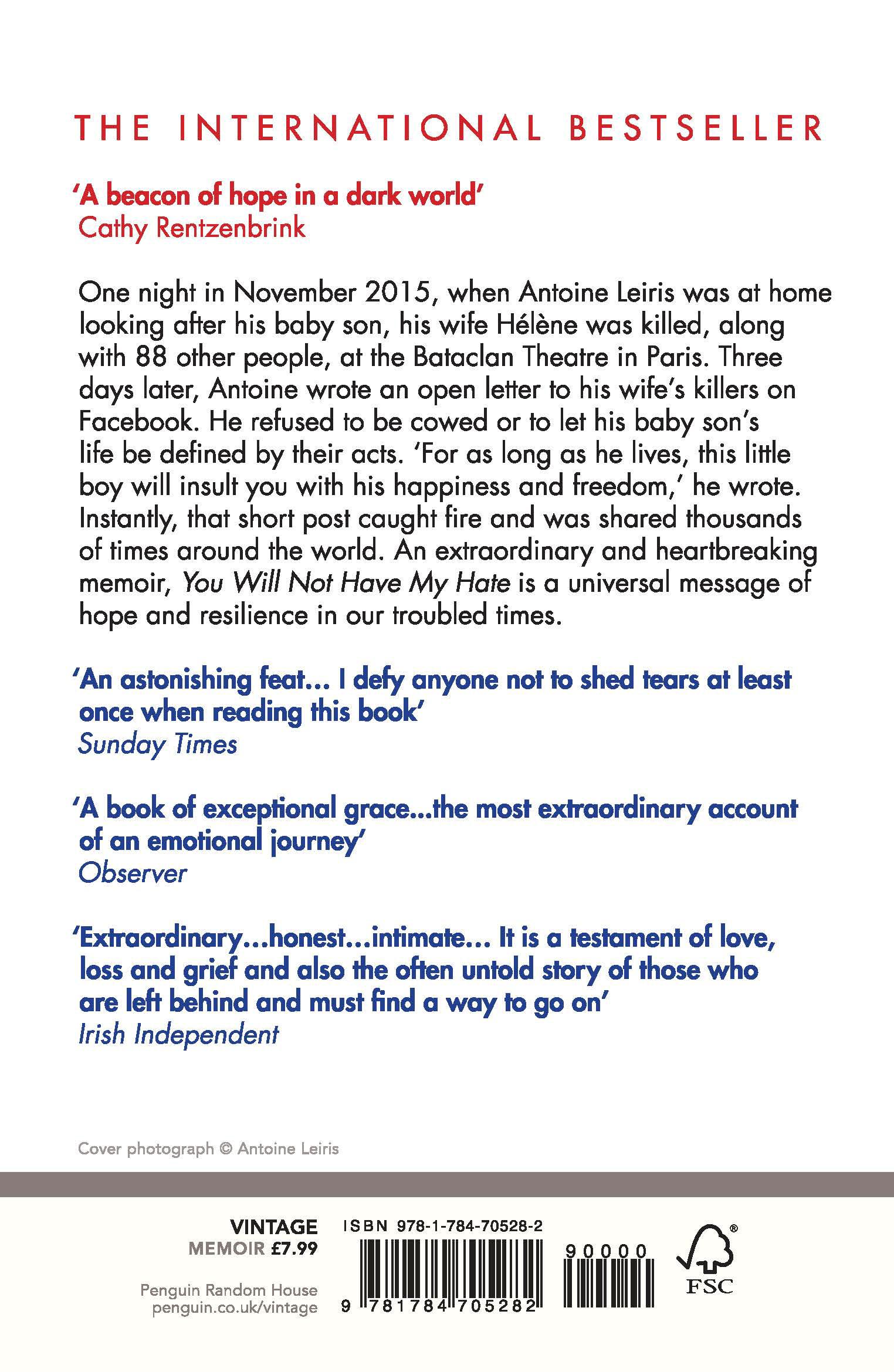 Rückseitencover You Will Not Have My Hate