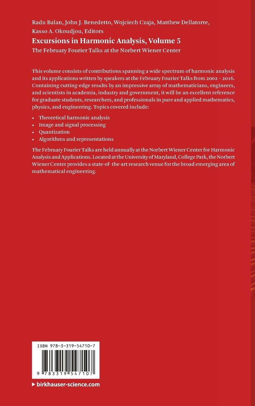 Rückseitencover Excursions in Harmonic Analysis, Volume 5