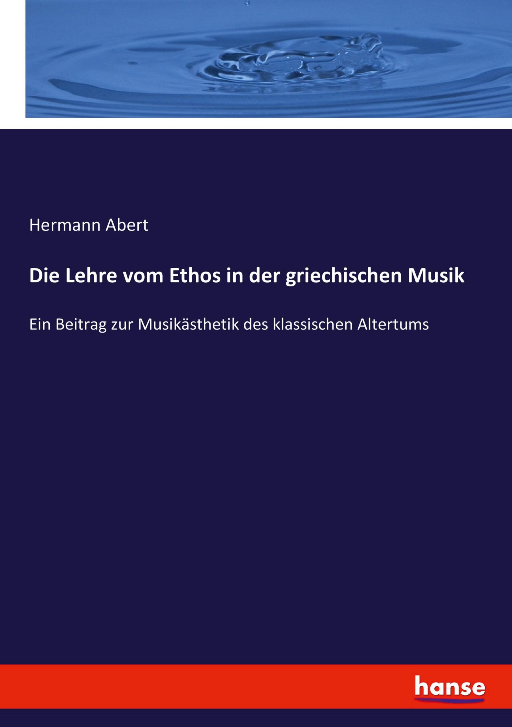 Vorderes Coverbild Die Lehre vom Ethos in der griechischen Musik