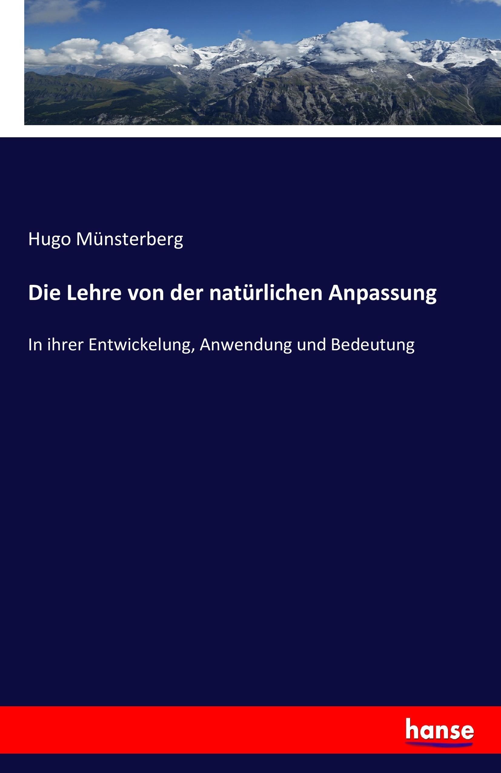 Vorderes Coverbild Die Lehre von der natürlichen Anpassung