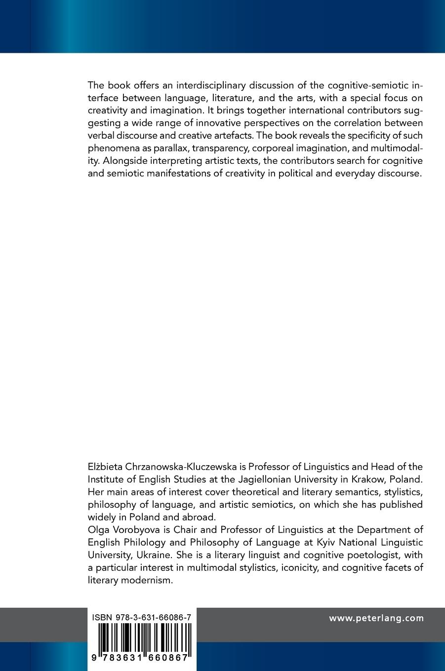 Rückseitencover Language ¿ Literature ¿ the Arts: A Cognitive-Semiotic Interface