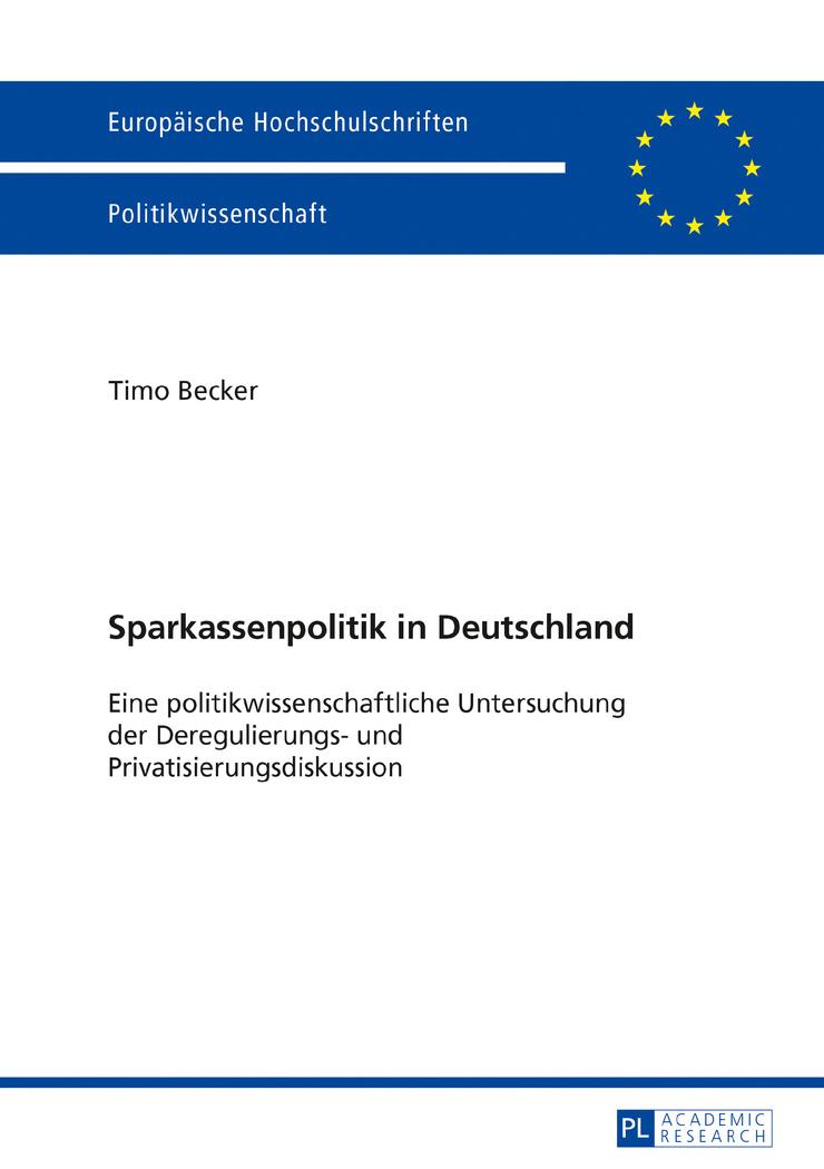 Vorderes Coverbild Sparkassenpolitik in Deutschland