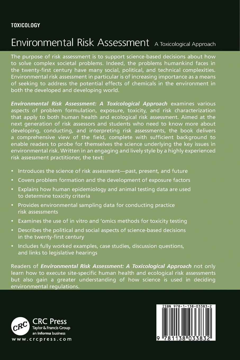 Rückseitencover Environmental Risk Assessment
