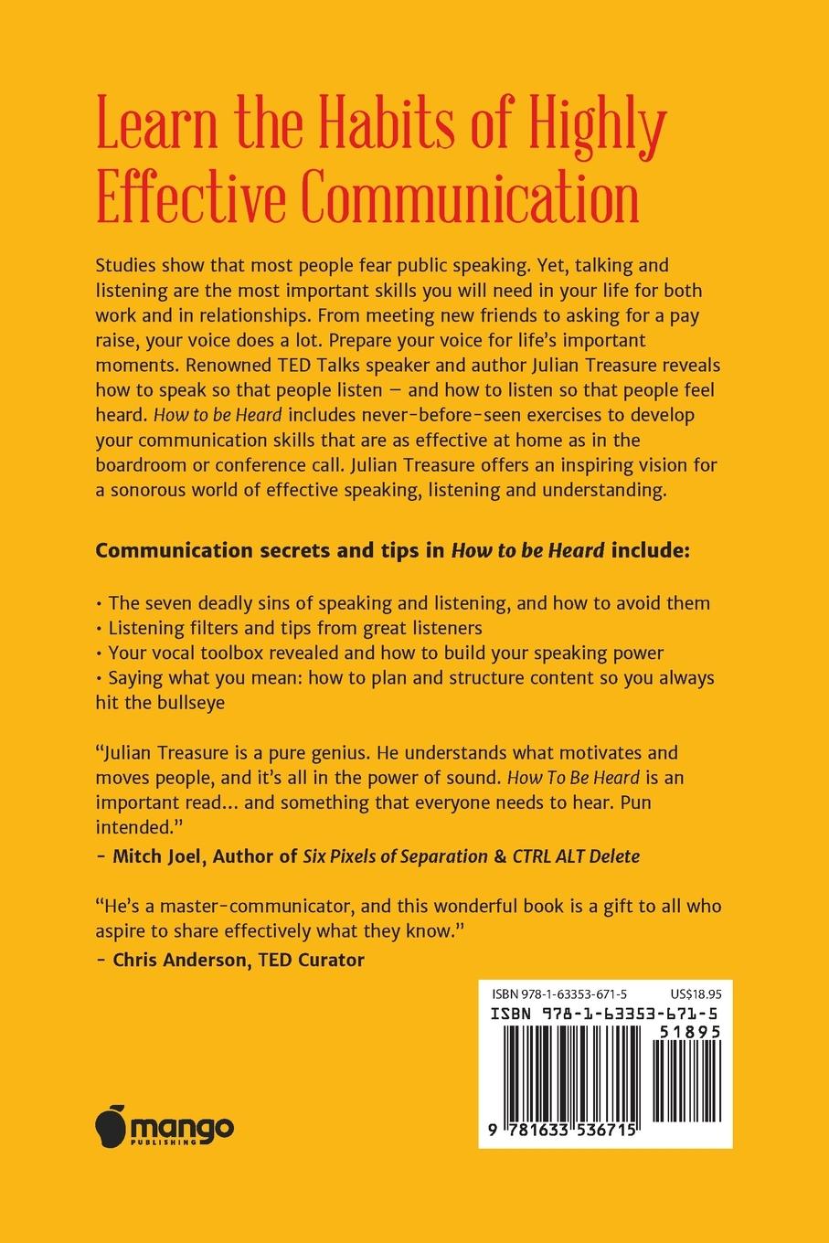 Rückseitencover How to be Heard