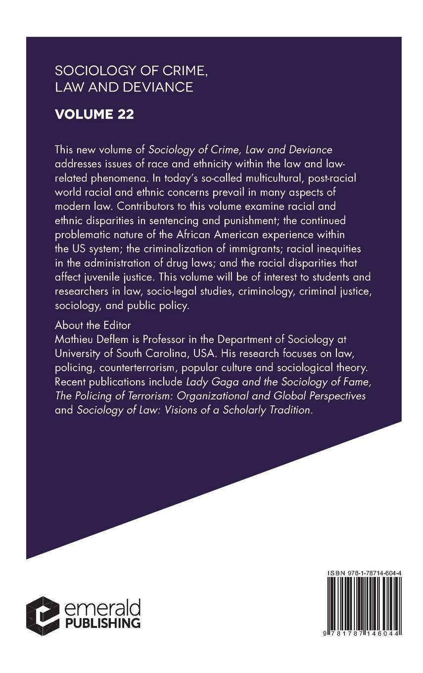 Rückseitencover Race, Ethnicity and Law